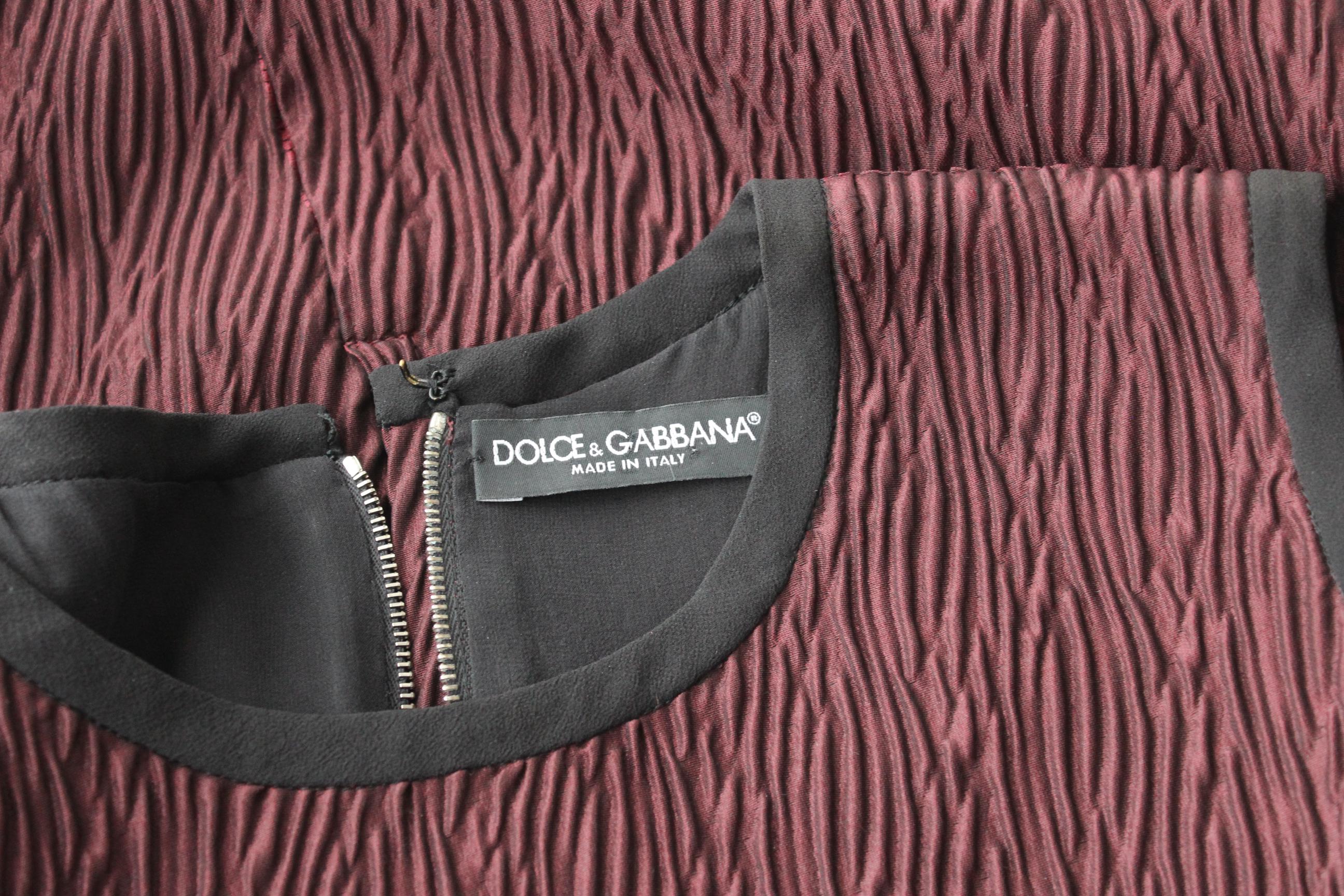 2000s Dolce & Gabbana Textural Aubergine Minimal + Chic Mini