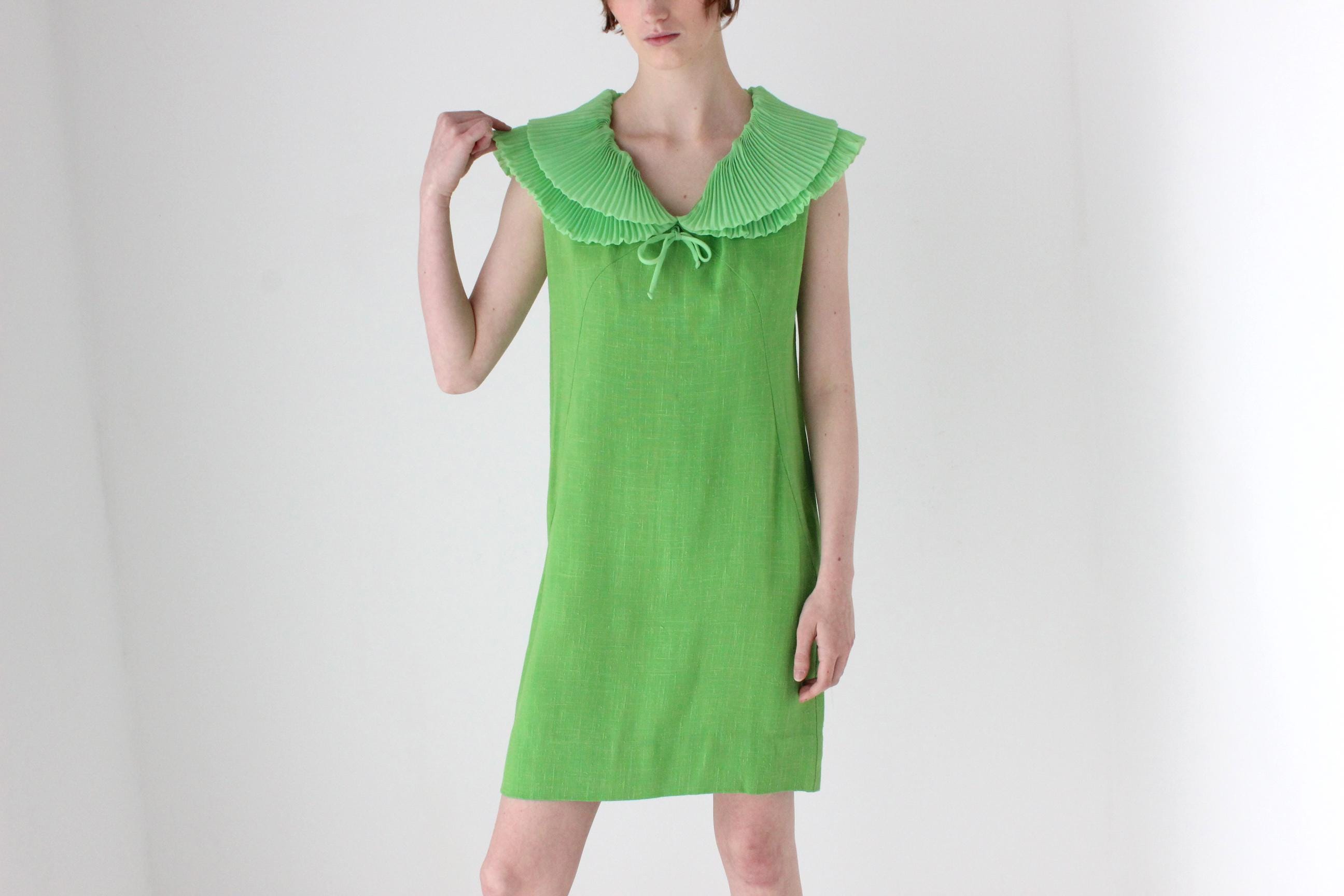 Historic 60s Pleated Collar Shift Dress by John Hilton