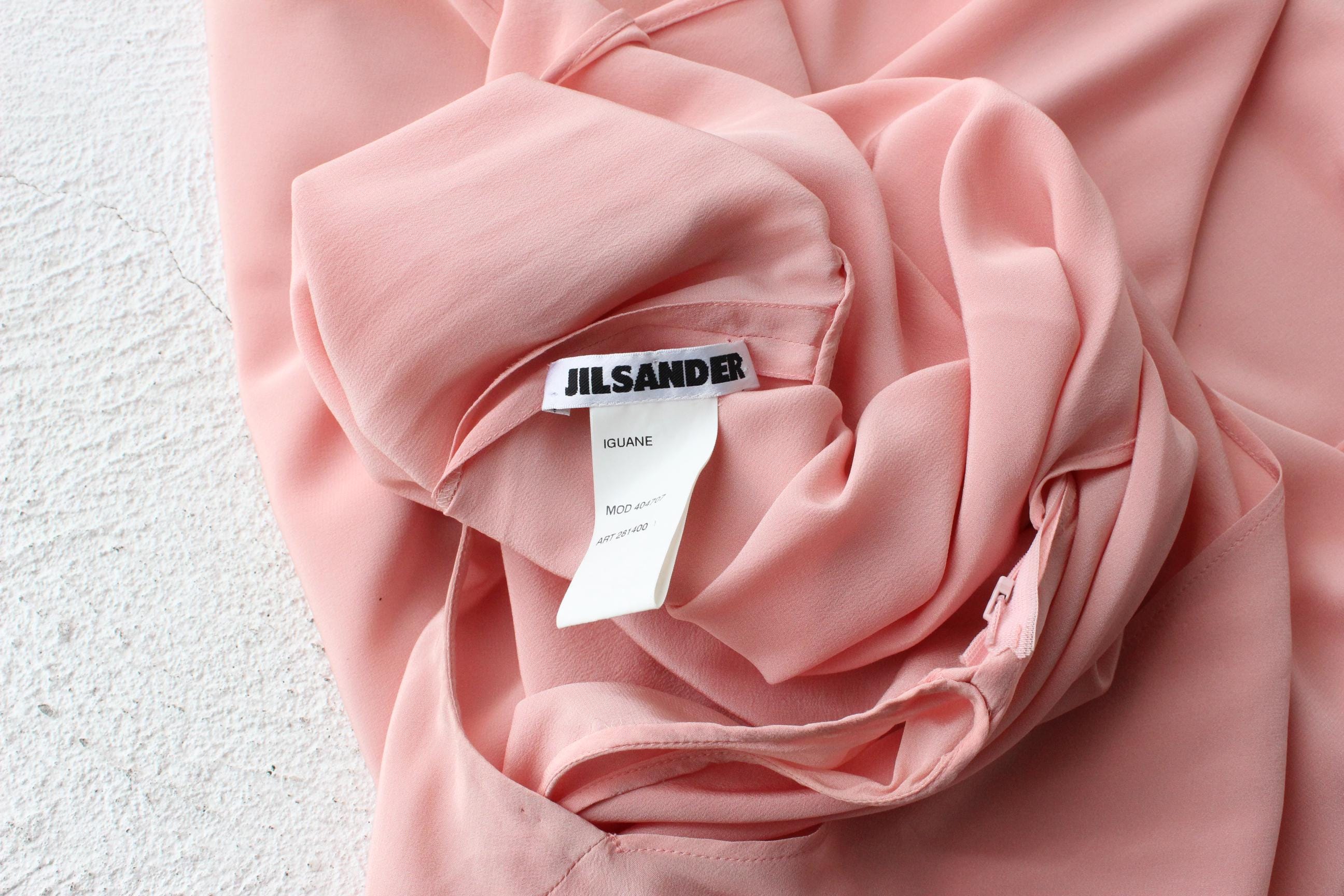 2000s Jil Sander Pastel Silk Shift w/ Draped Back