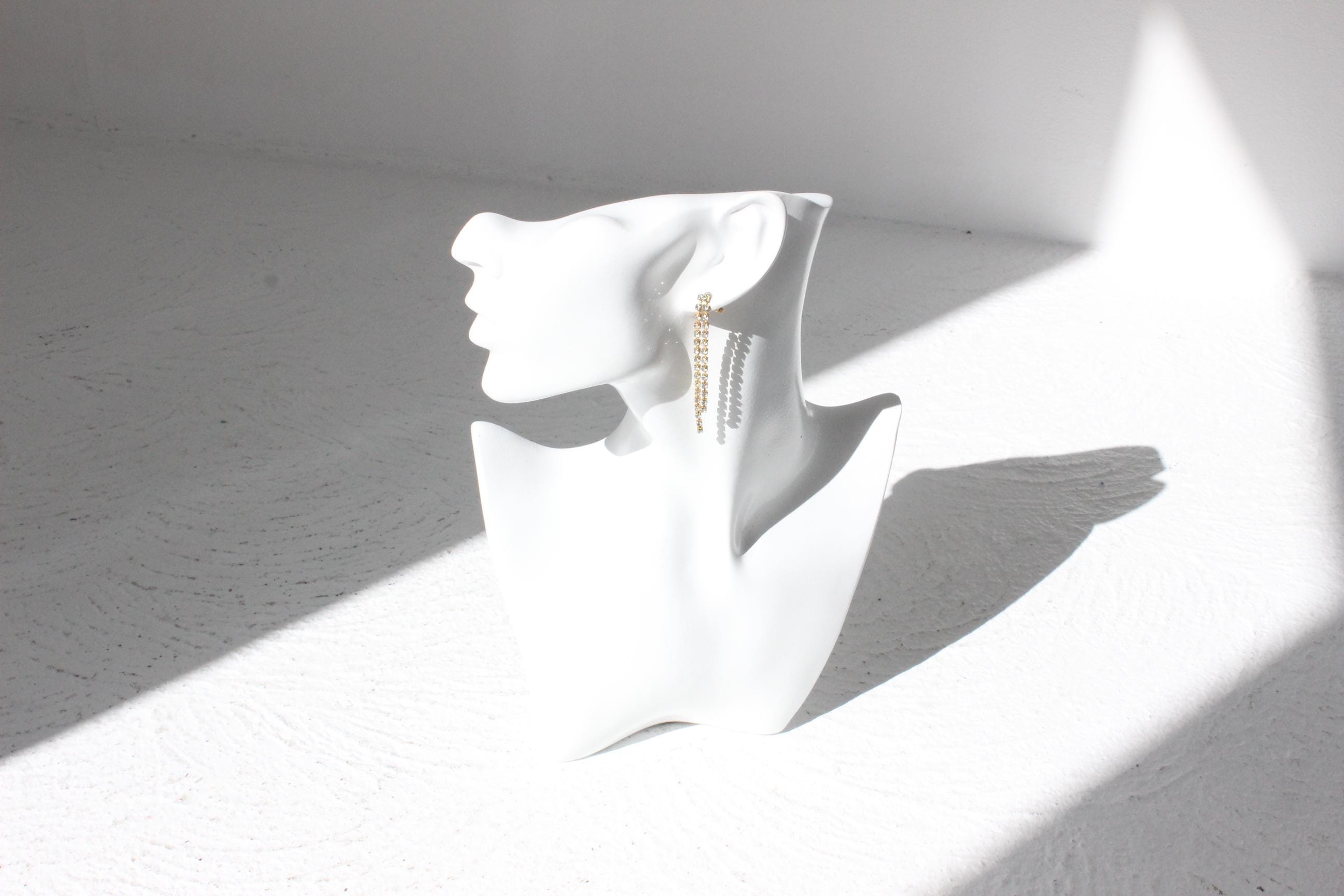90s Dainty Diamonte Droplet Earrings