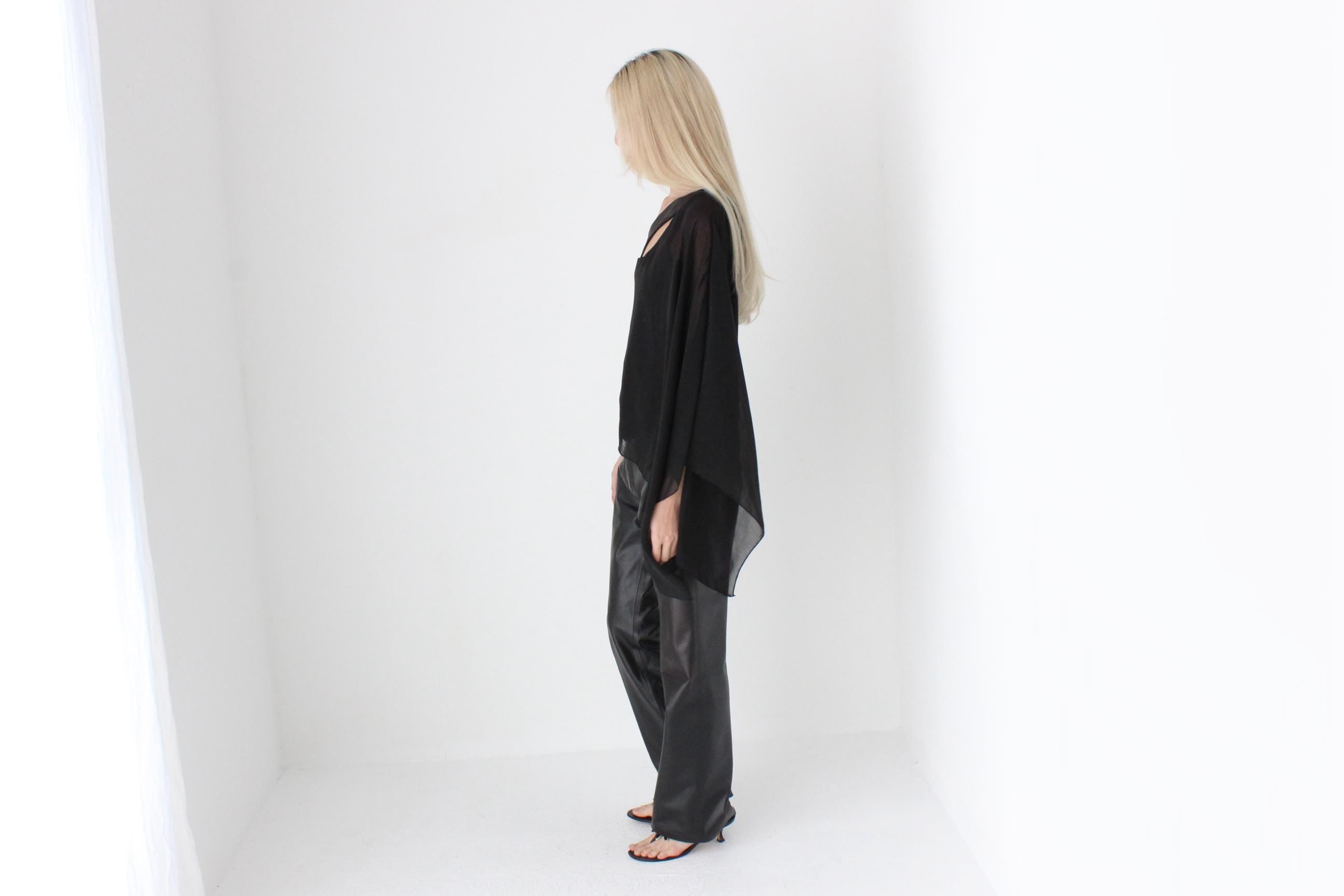 FUTURISM Y2K One Shoulder Asymmetric Wing Sleeve Top by Y London