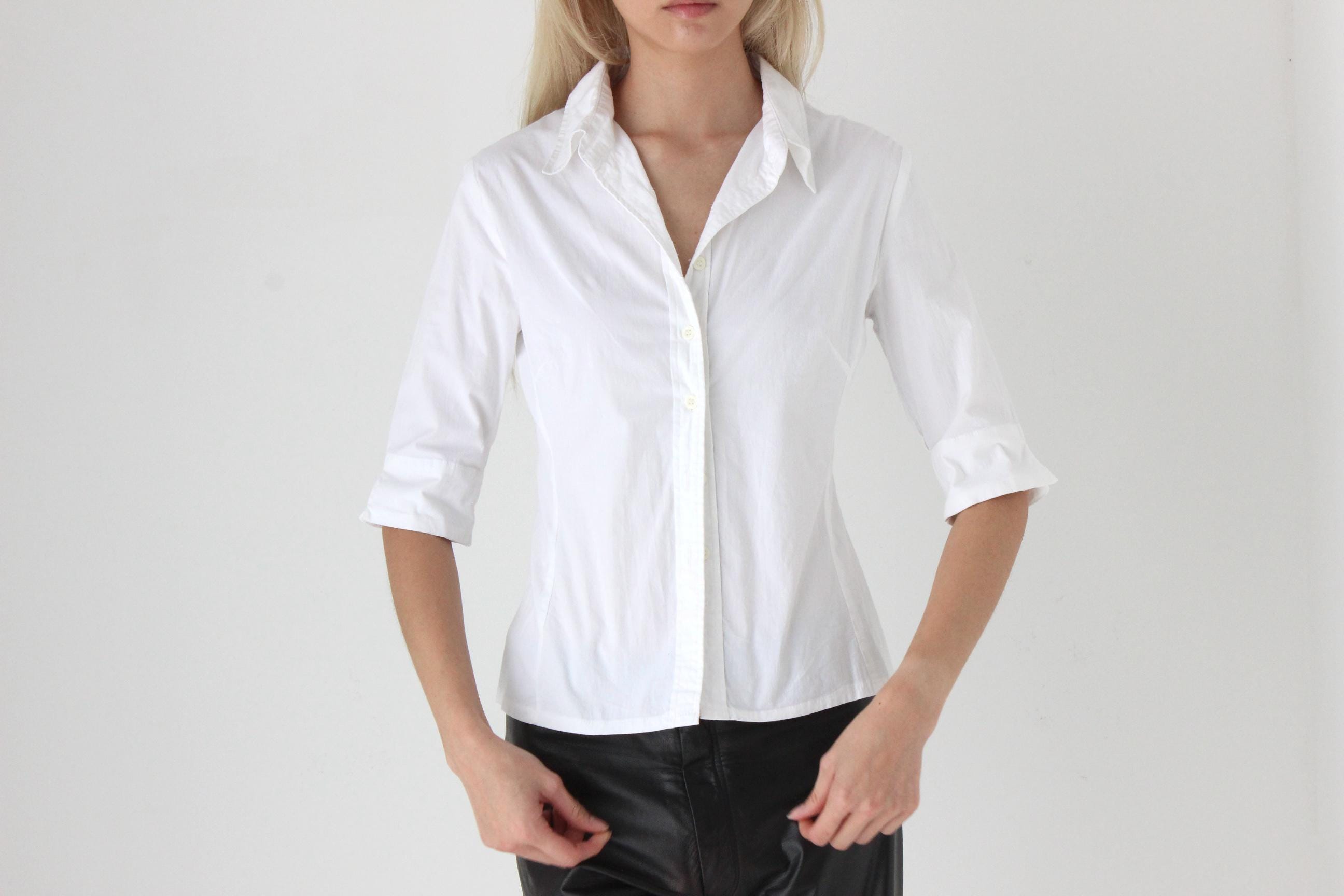 FUTURISM 90s Perfect Fitted Collared Shirt