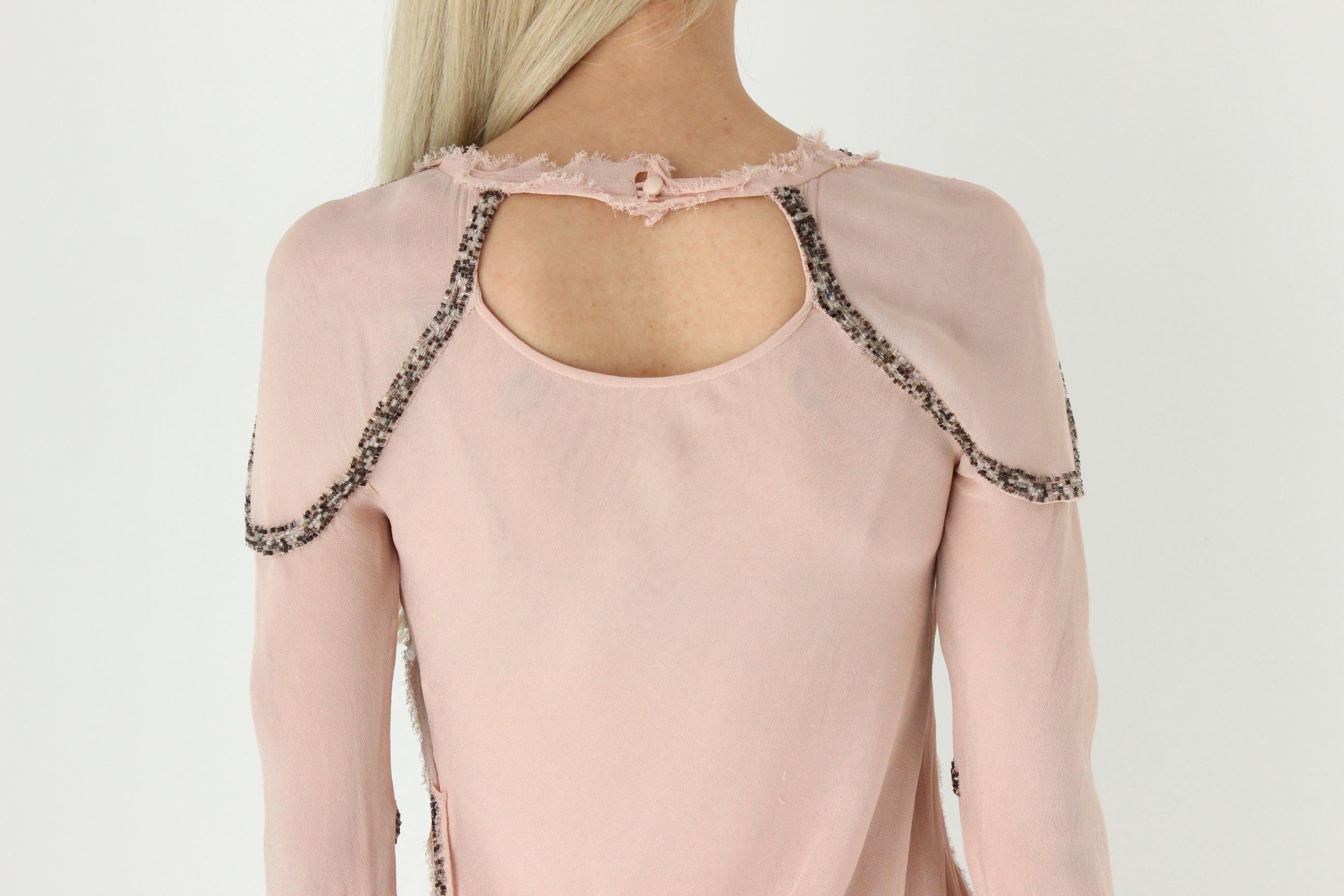FUTURISM Y2K Kate Moss for Topshop 'Distressed' Top w/ Beading