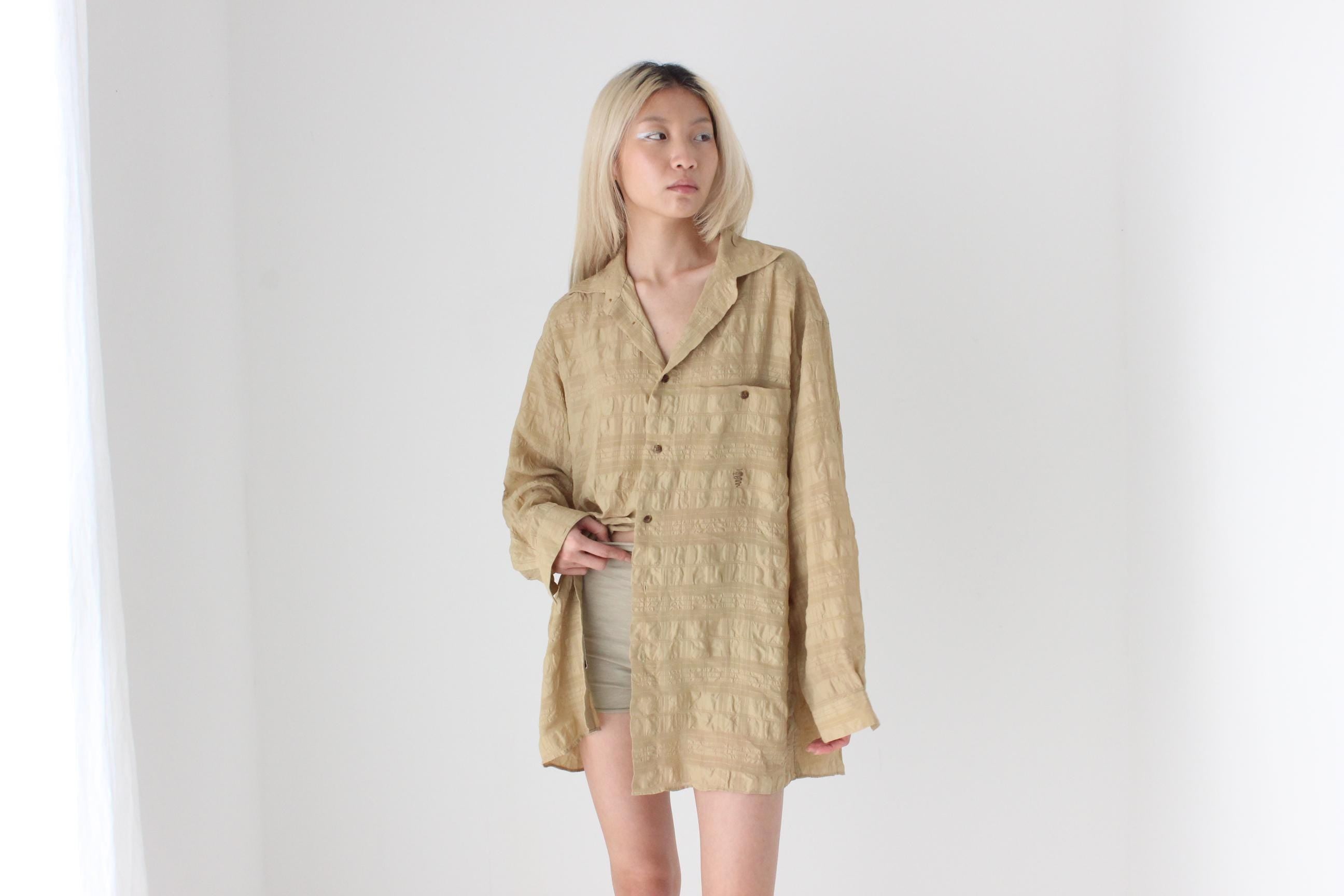 FUTURISM 90s XXL Textural Button Up