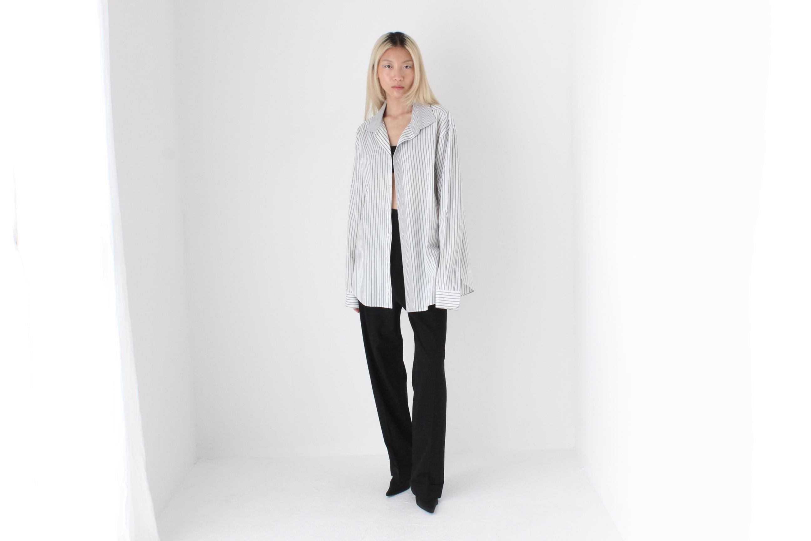 FUTURISM 90s Relaxed XL Striped Button Up