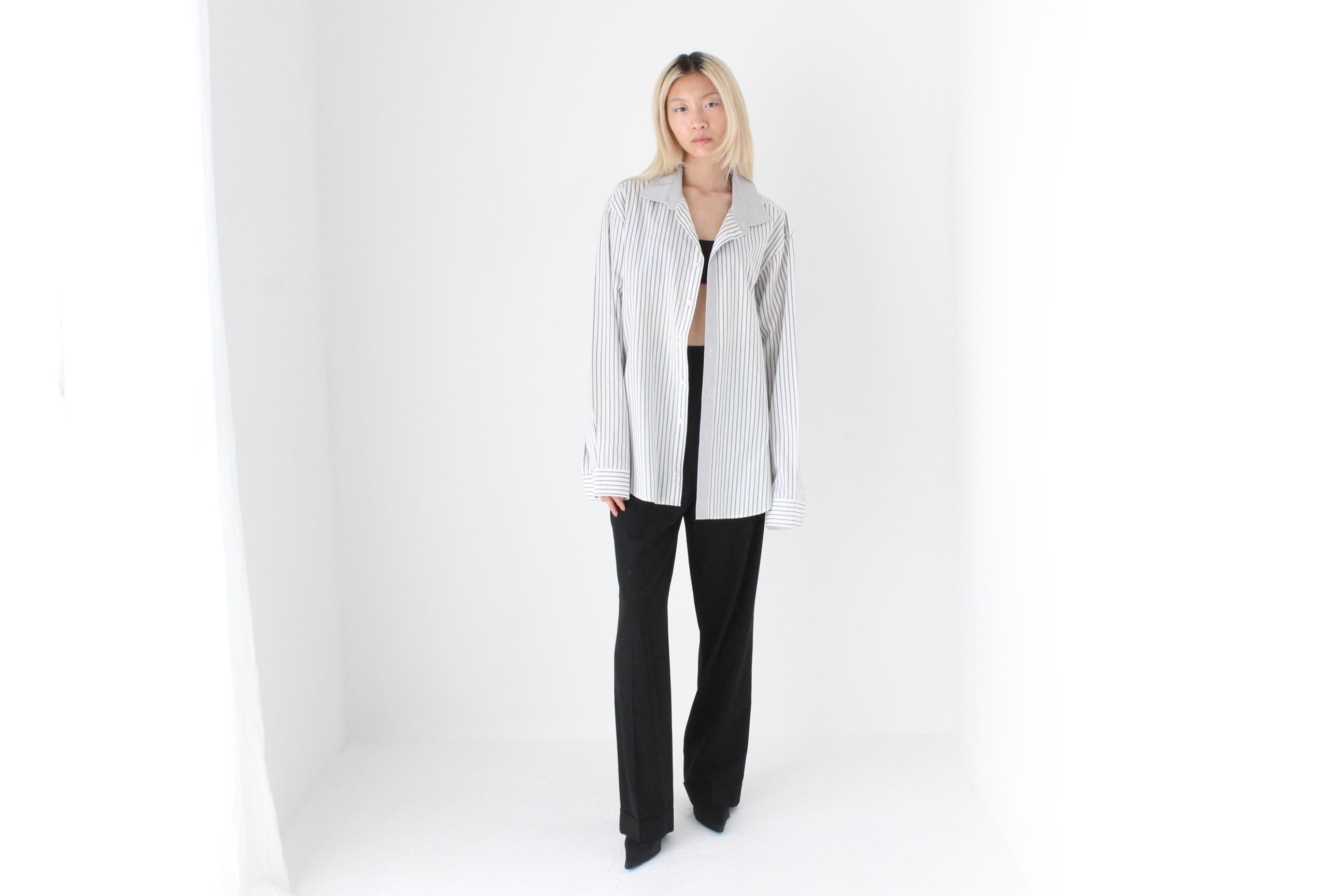 FUTURISM 90s Relaxed XL Striped Button Up