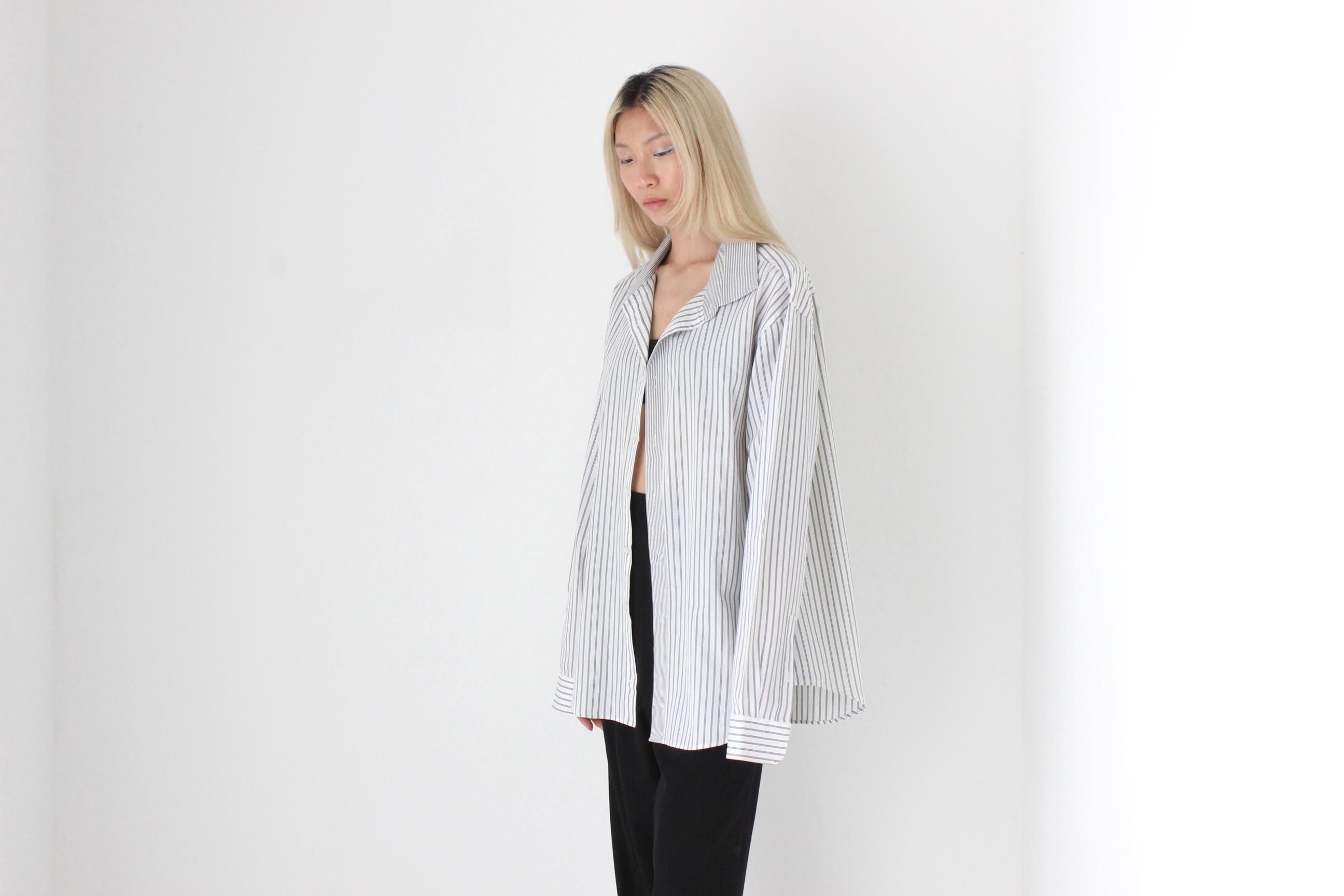 FUTURISM 90s Relaxed XL Striped Button Up