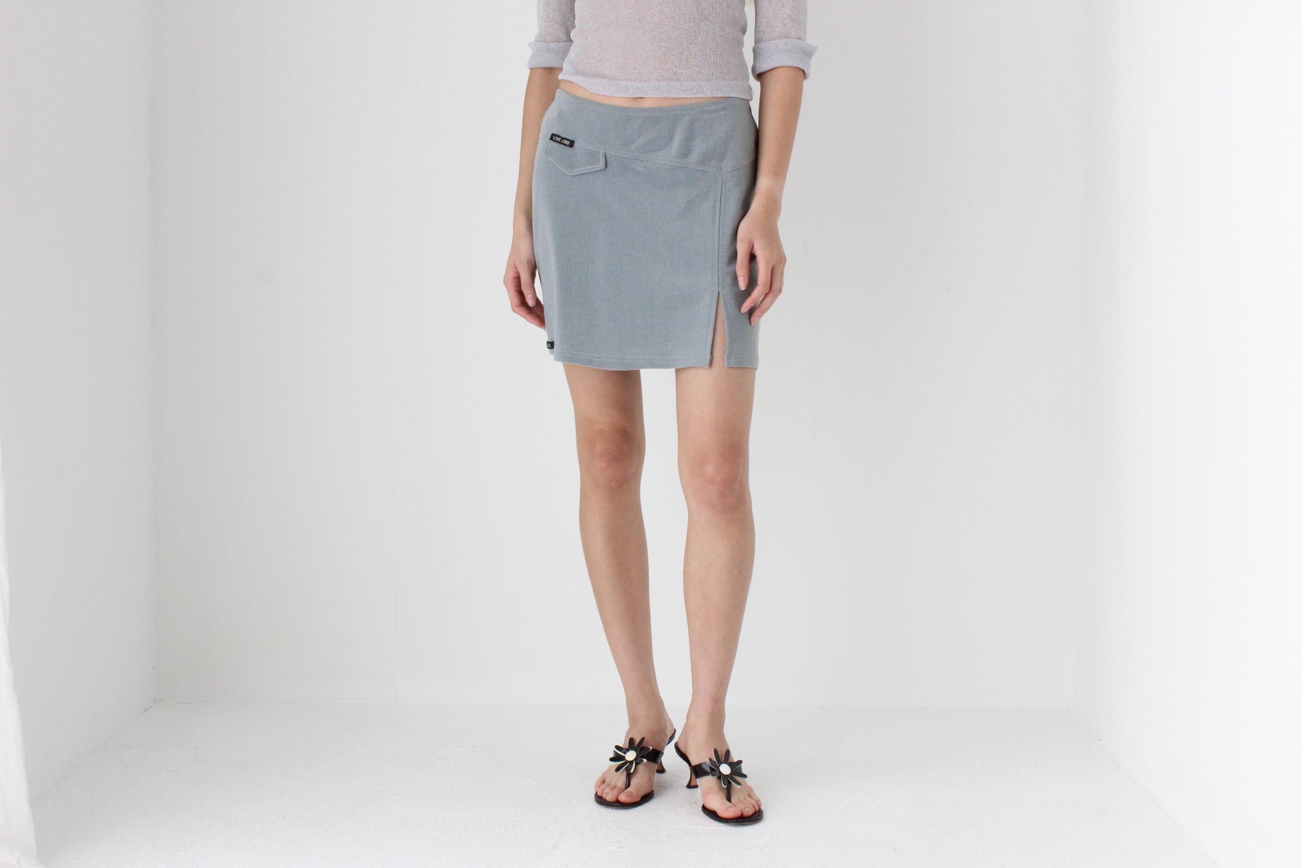 FUTURISM 90s Glitter Mini Club Skirt by 'Love Love'