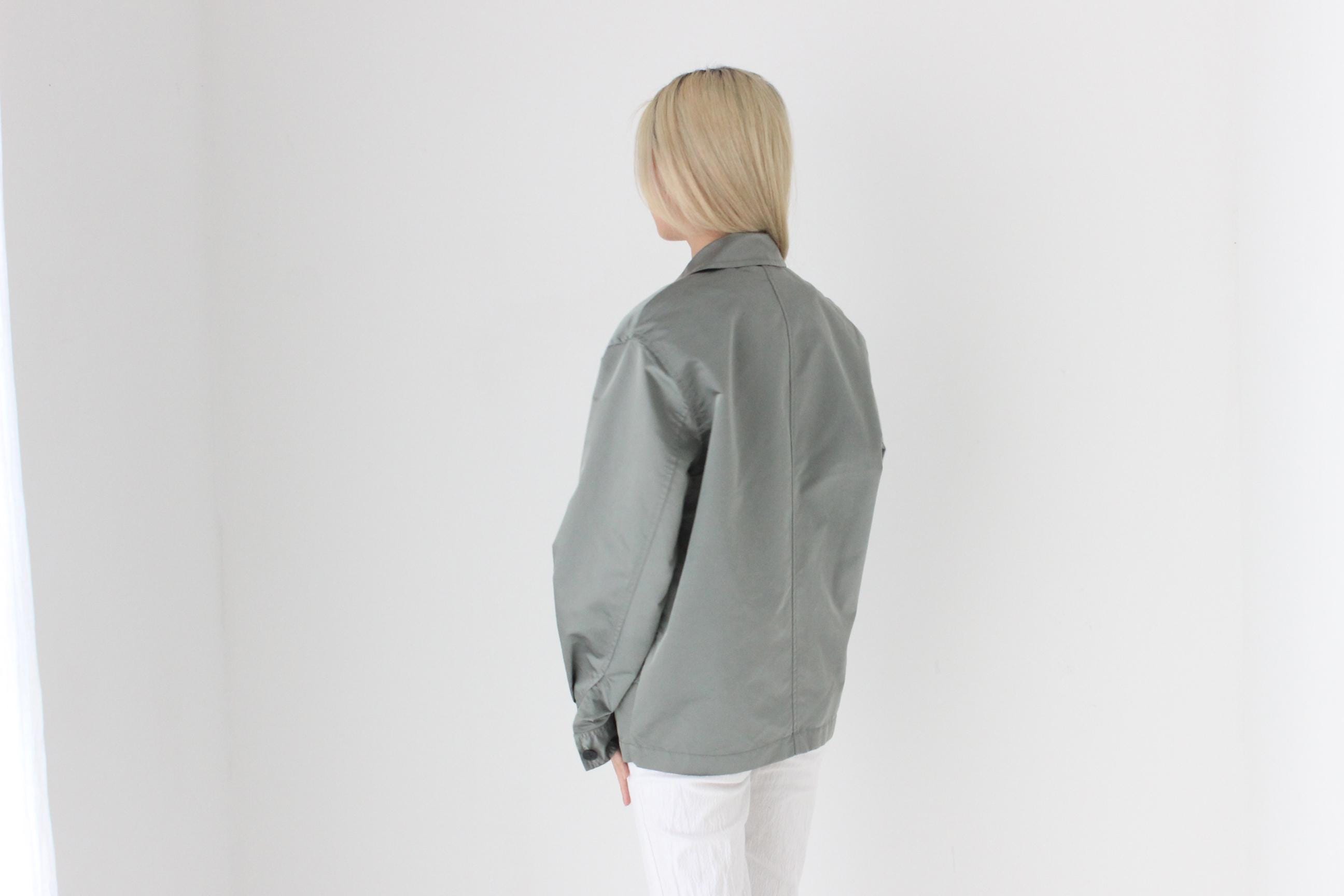 FUTURISM Y2K Italian Vintage 'UFFIZI' Metallic Boxy Windbreaker Jacket