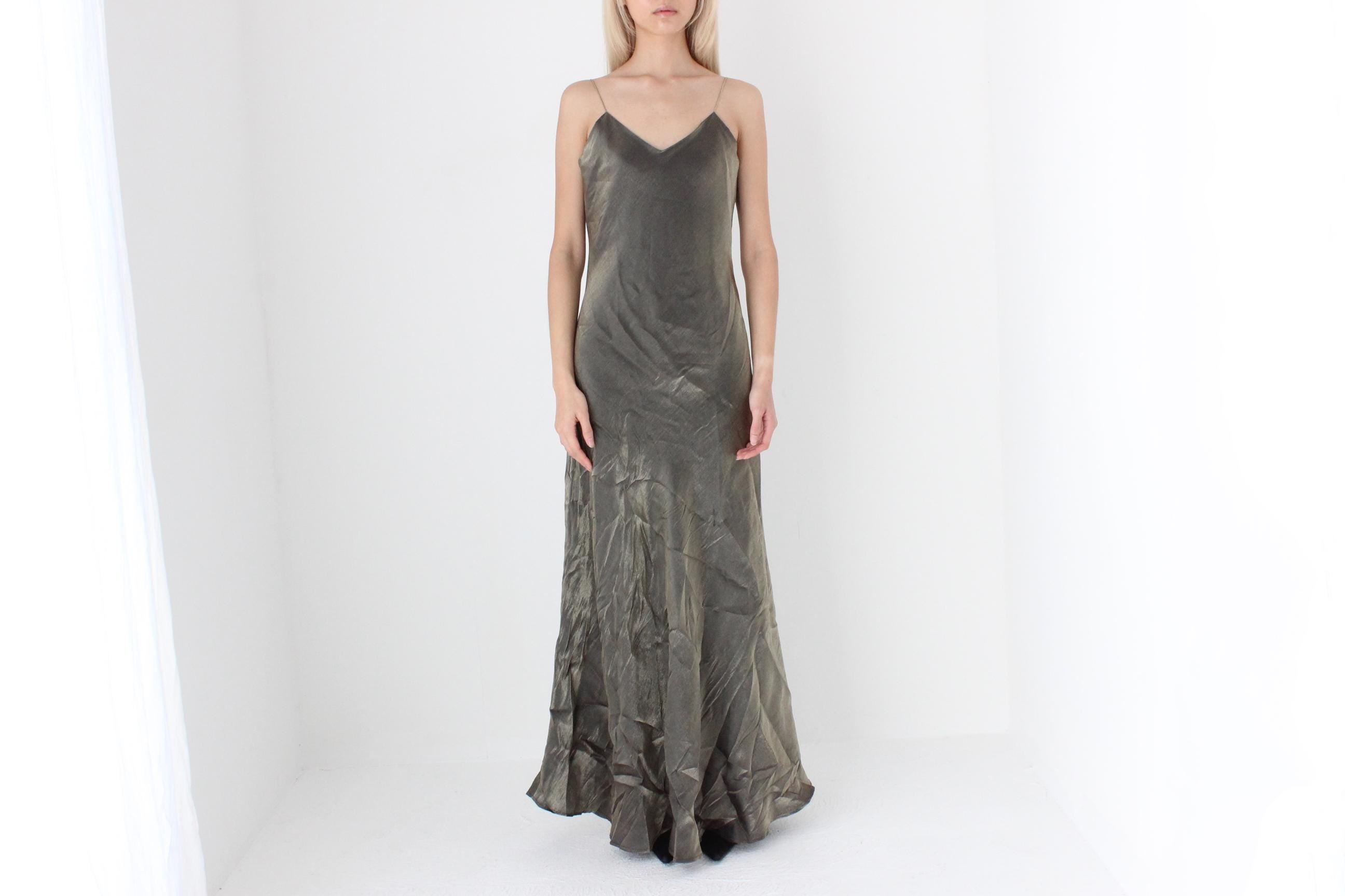 FUTURISM Y2K French Vintage Metallic Gown