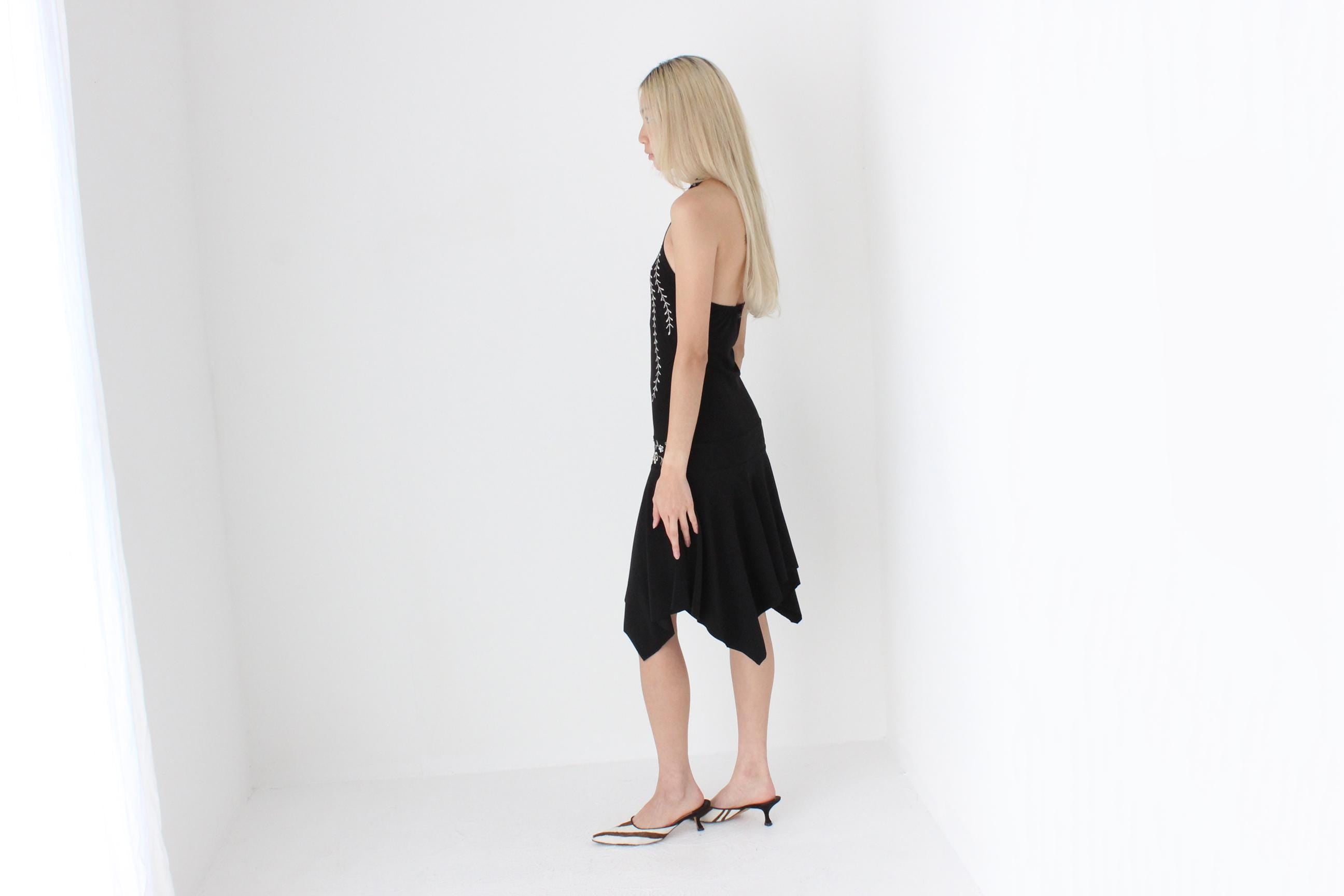FUTURISM Iconic Y2K High Neck 'Folk' Dress