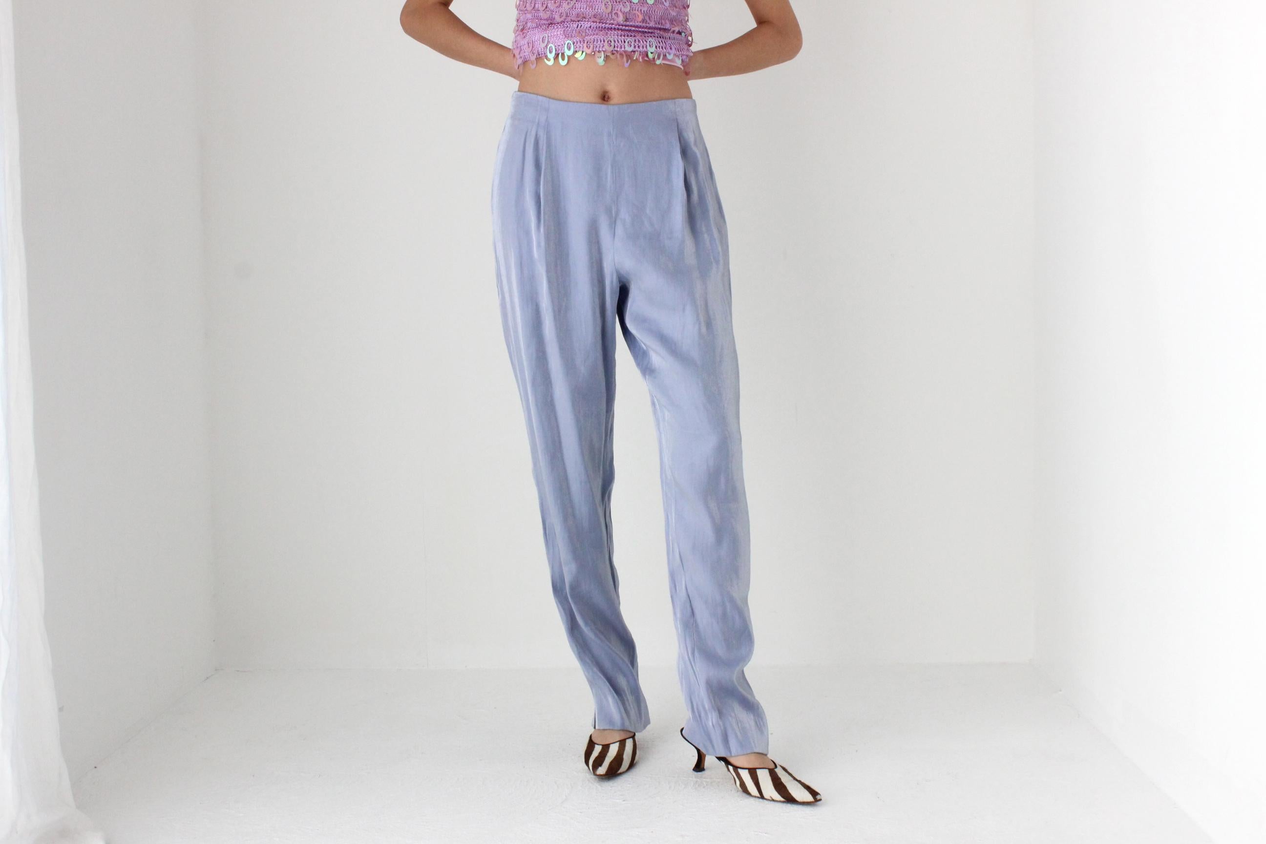 FUTURISM 90s Holographic Pastel Relaxed Tapered Trousers