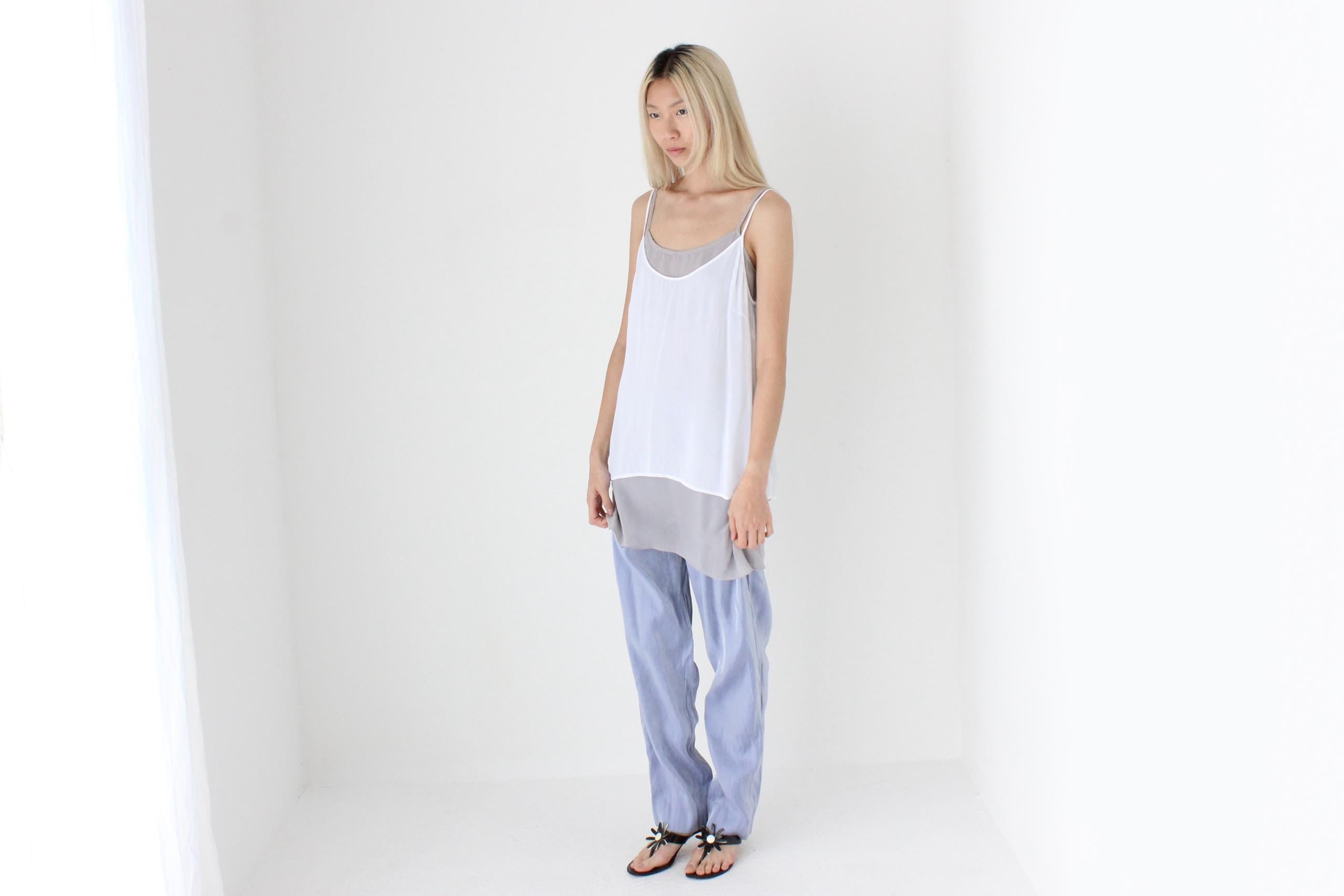 FUTURISM 90s Gauze Spaghetti Strap Cami
