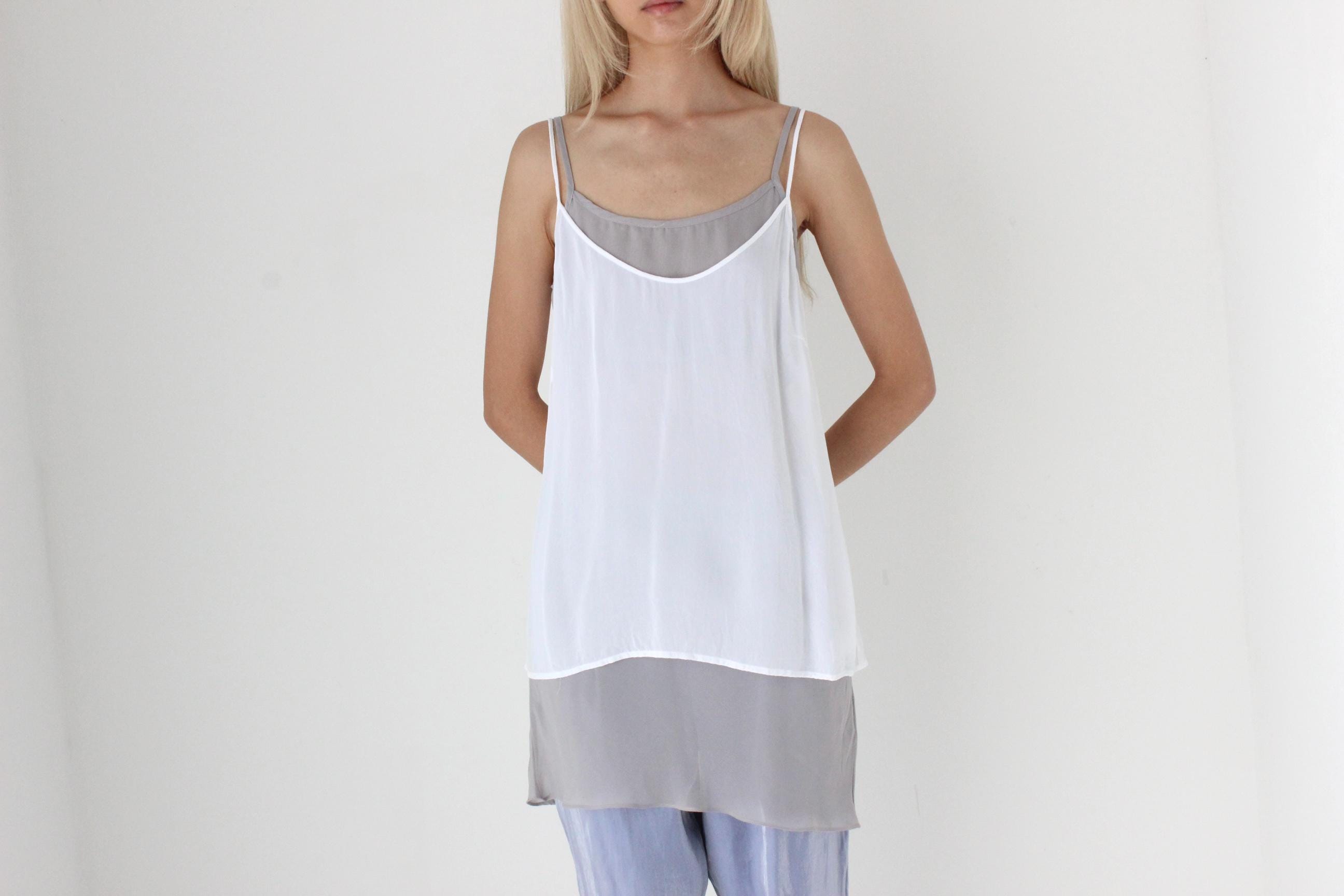 FUTURISM 90s Gauze Spaghetti Strap Cami