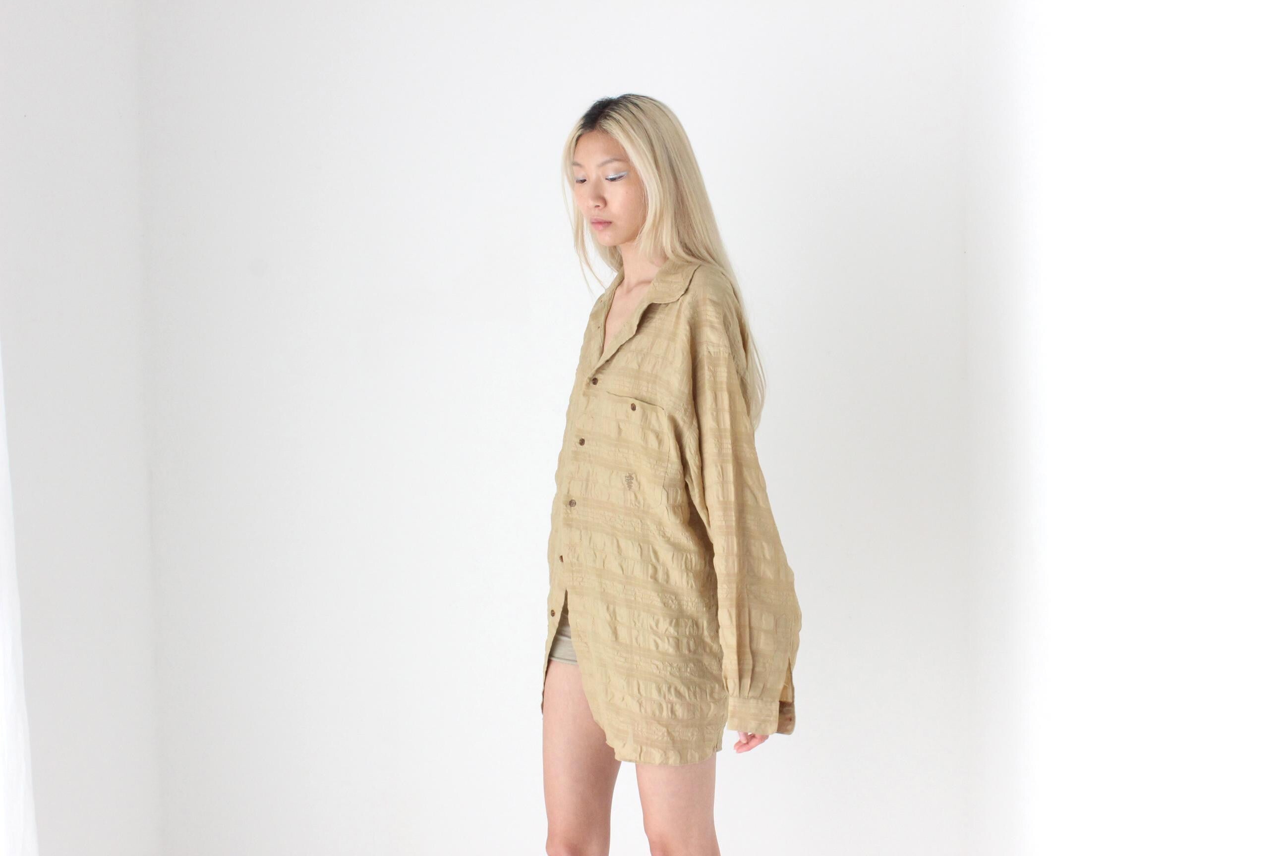 FUTURISM 90s XXL Textural Button Up