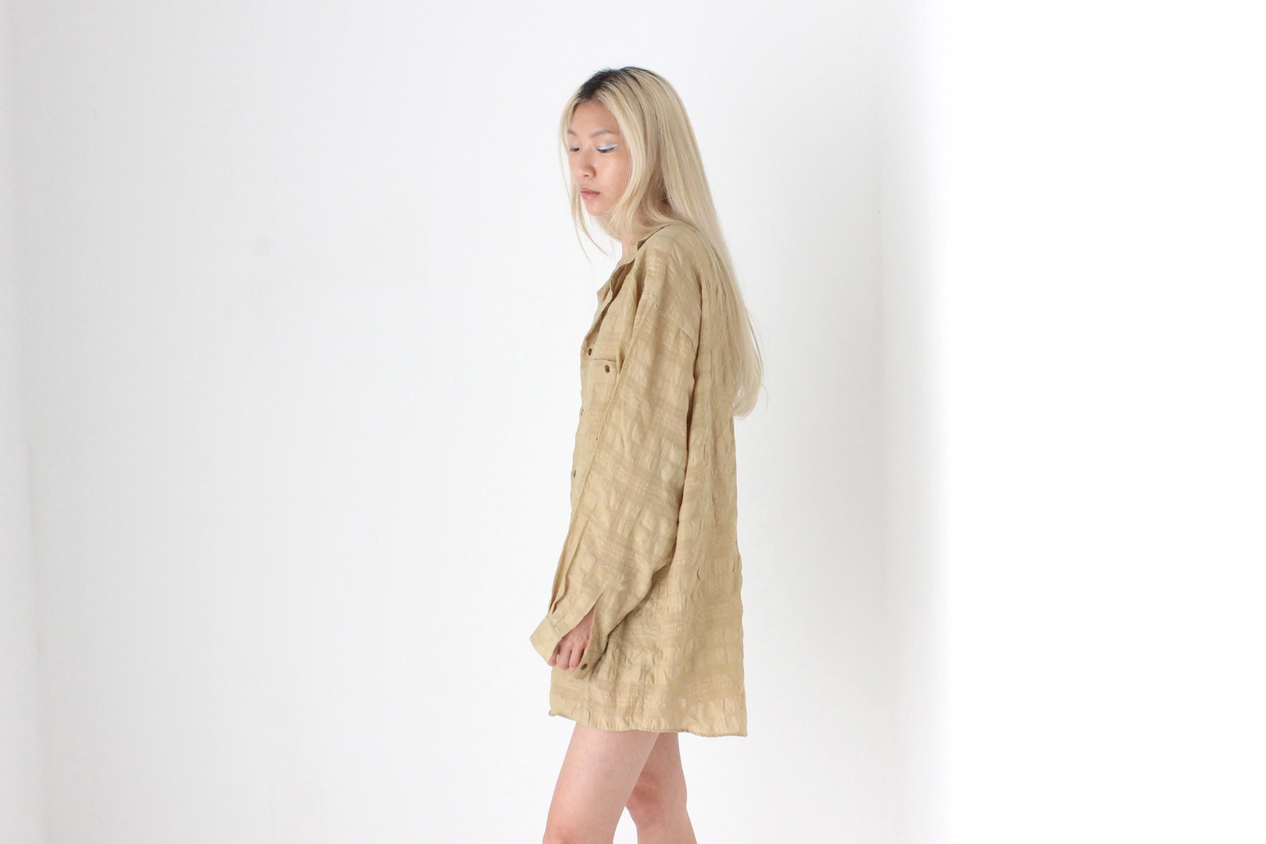 FUTURISM 90s XXL Textural Button Up
