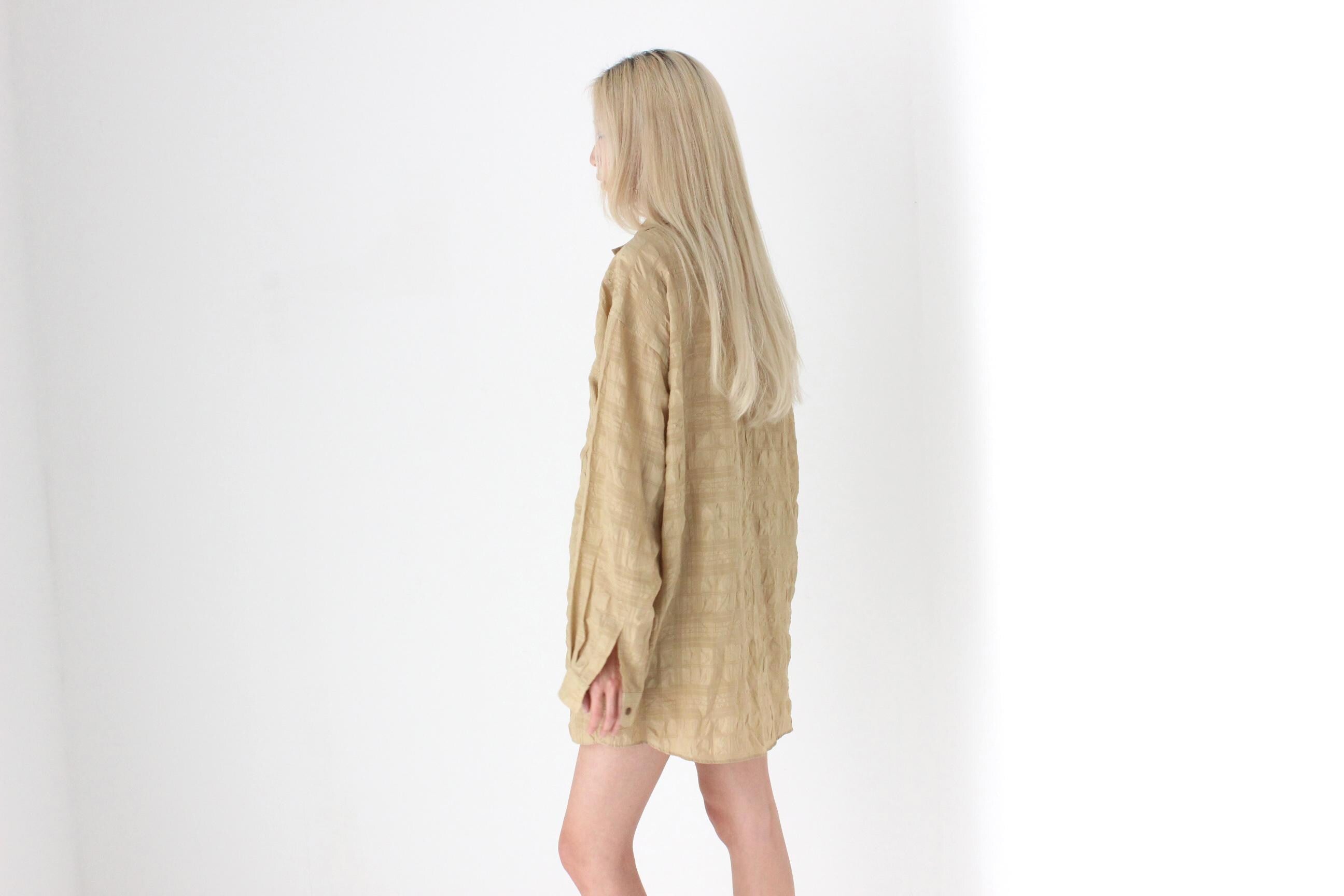 FUTURISM 90s XXL Textural Button Up
