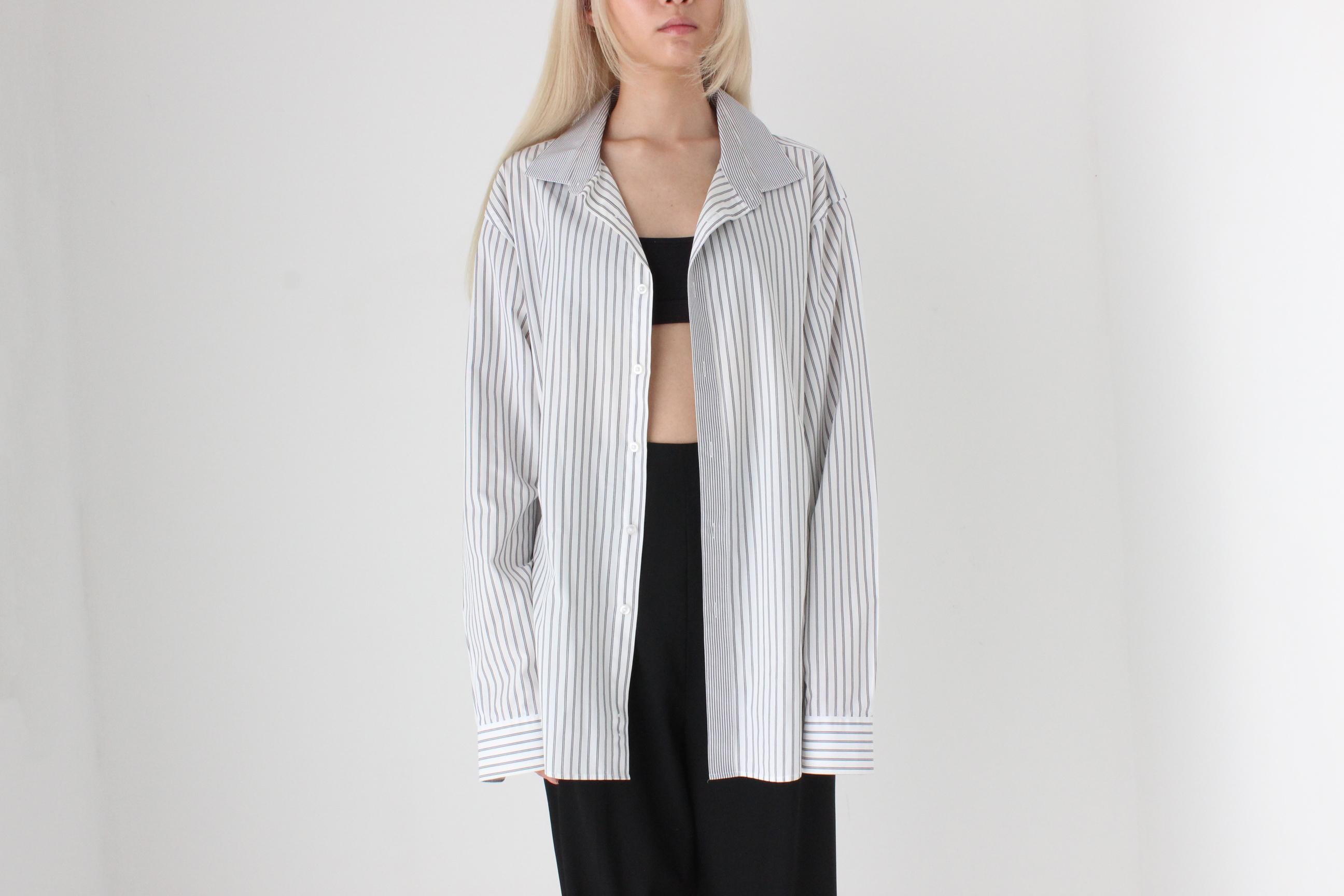 FUTURISM 90s Relaxed XL Striped Button Up