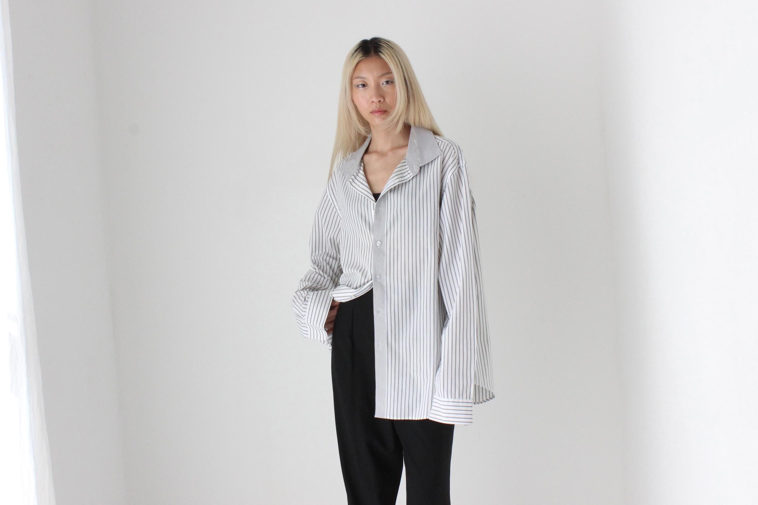 FUTURISM 90s Relaxed XL Striped Button Up
