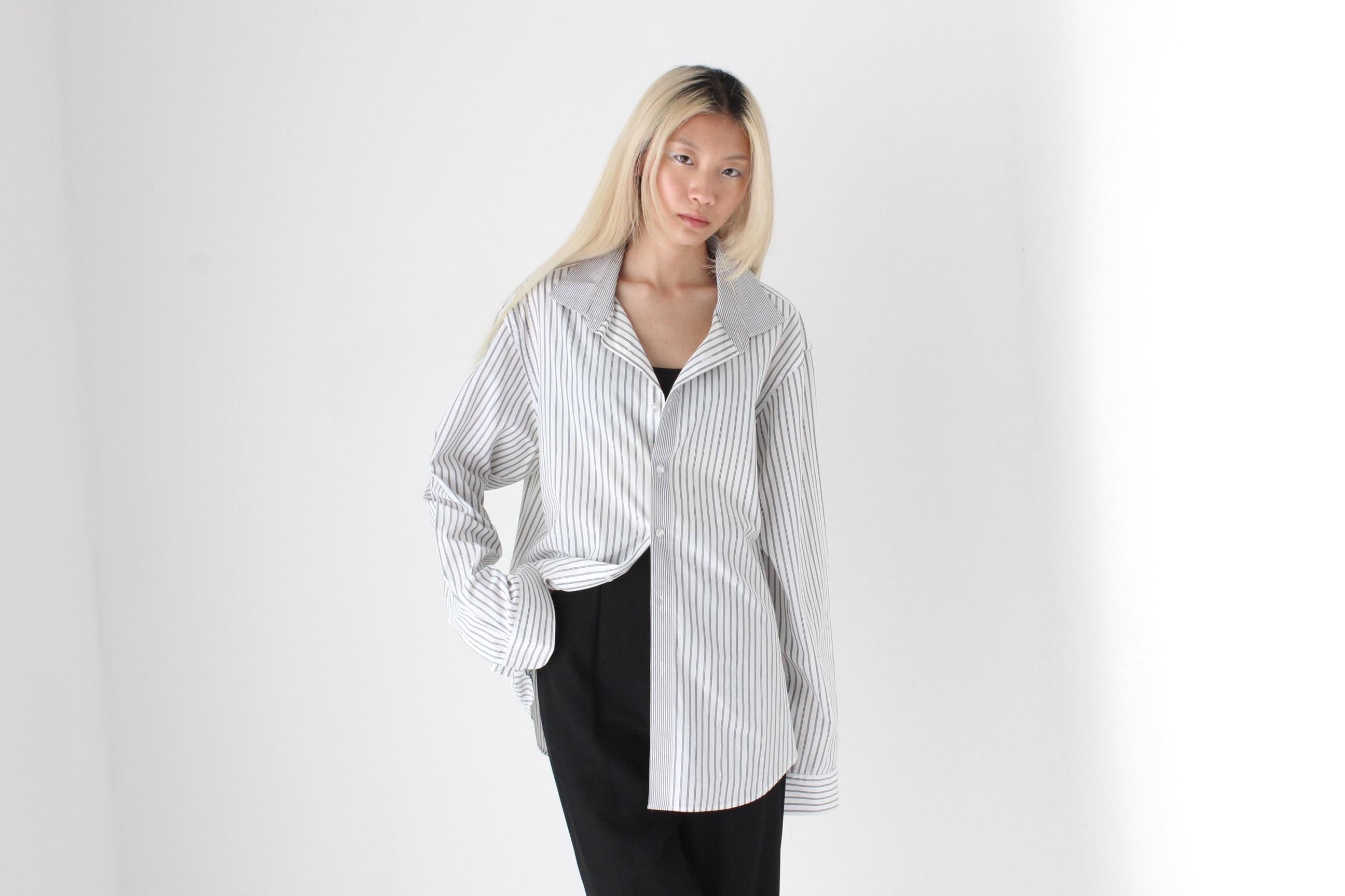FUTURISM 90s Relaxed XL Striped Button Up