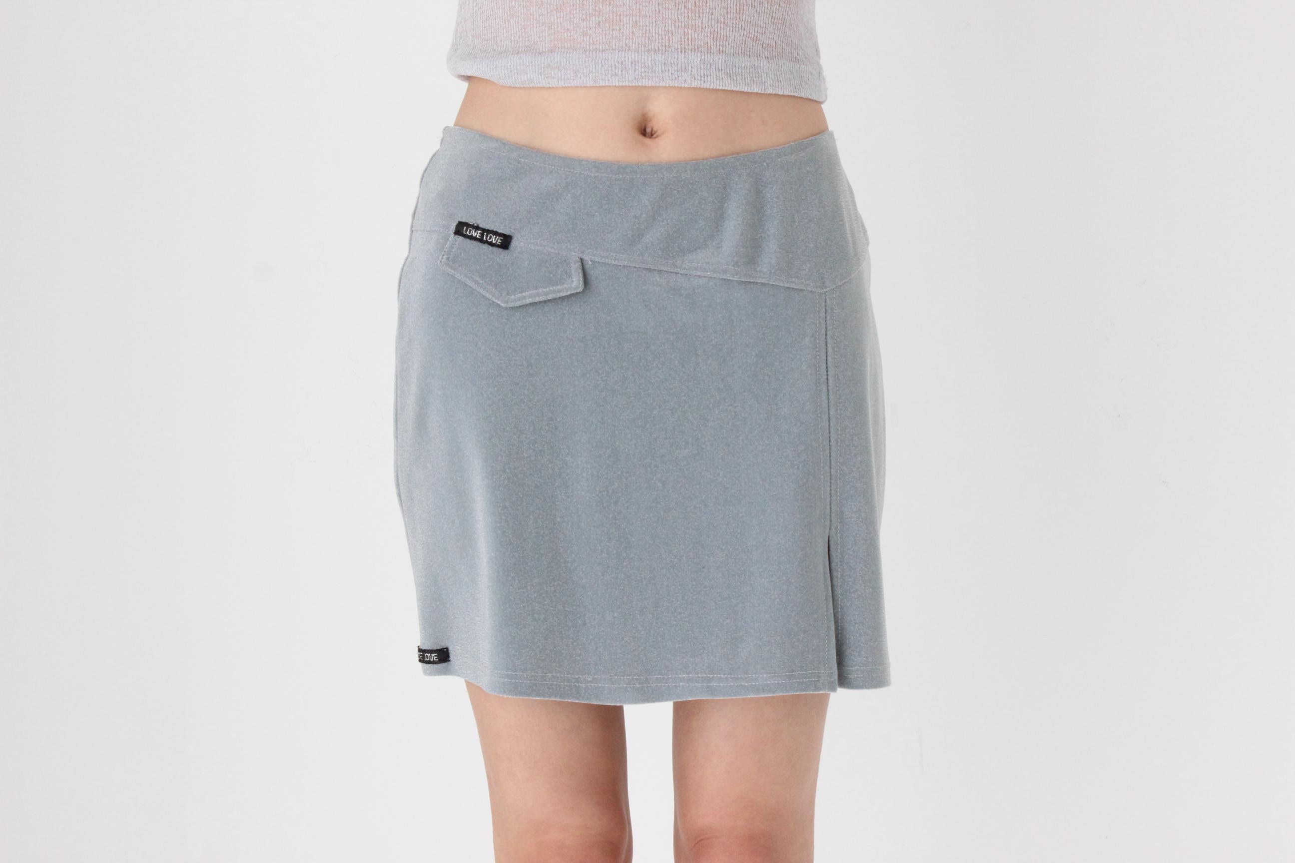 FUTURISM 90s Glitter Mini Club Skirt by 'Love Love'