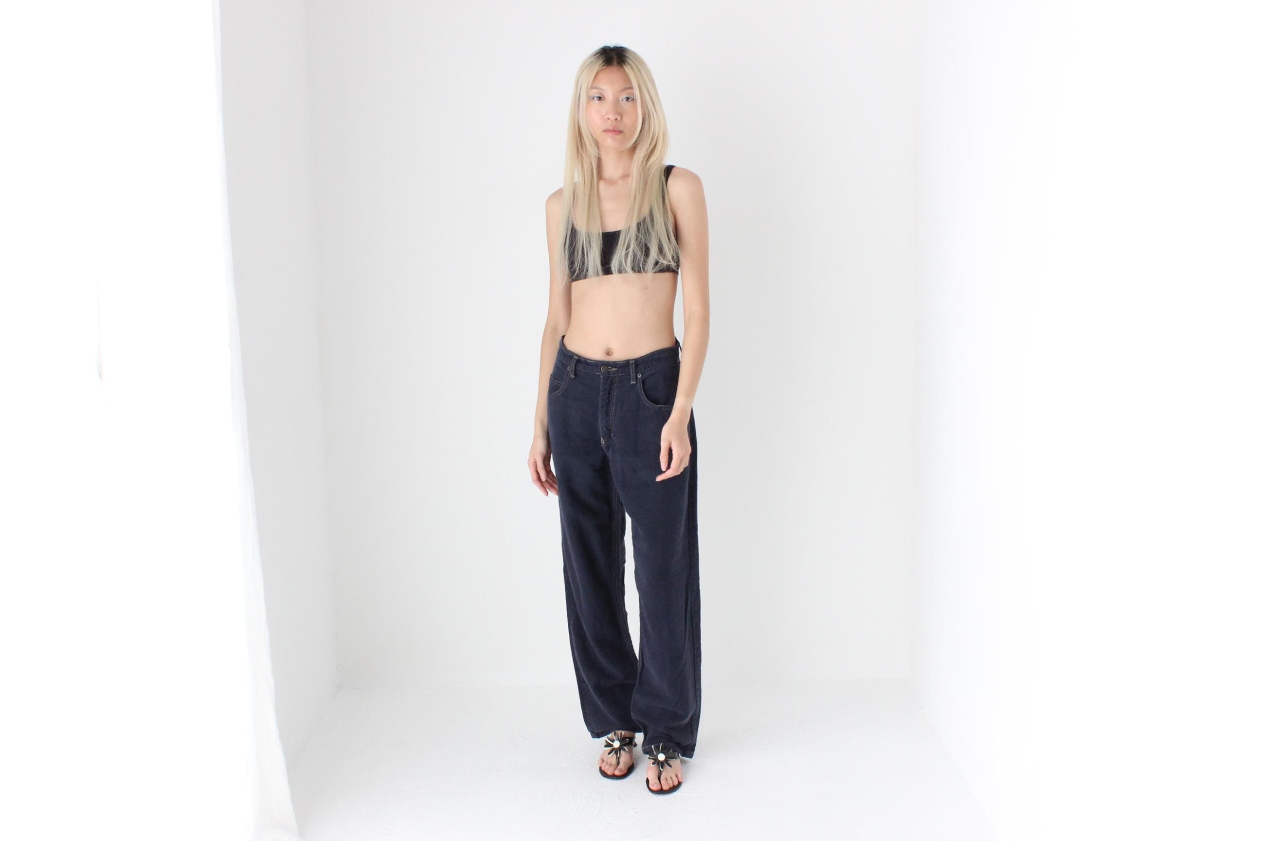 FUTURISM 90s Natural Ramie Relaxed Jeans