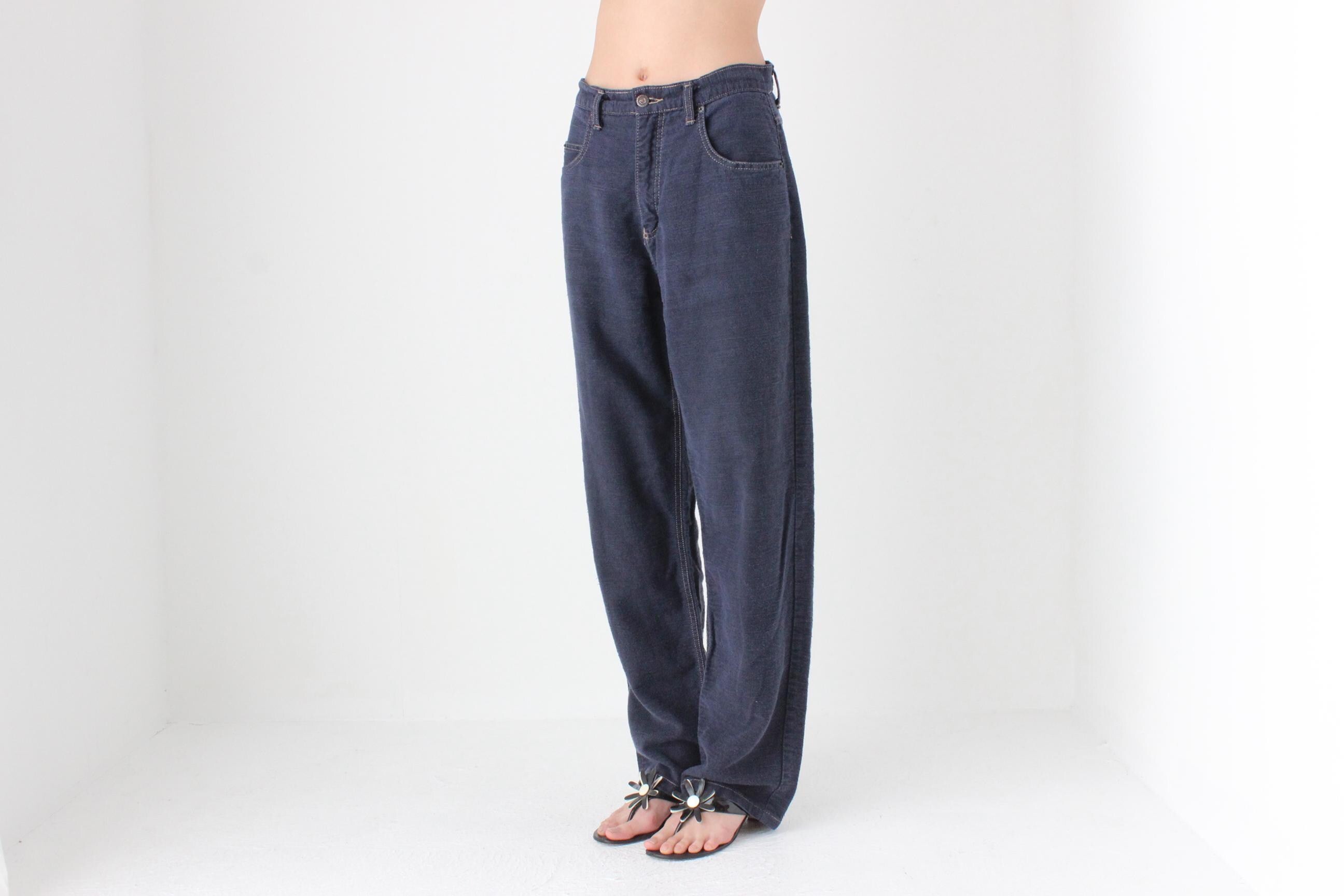 FUTURISM 90s Natural Ramie Relaxed Jeans