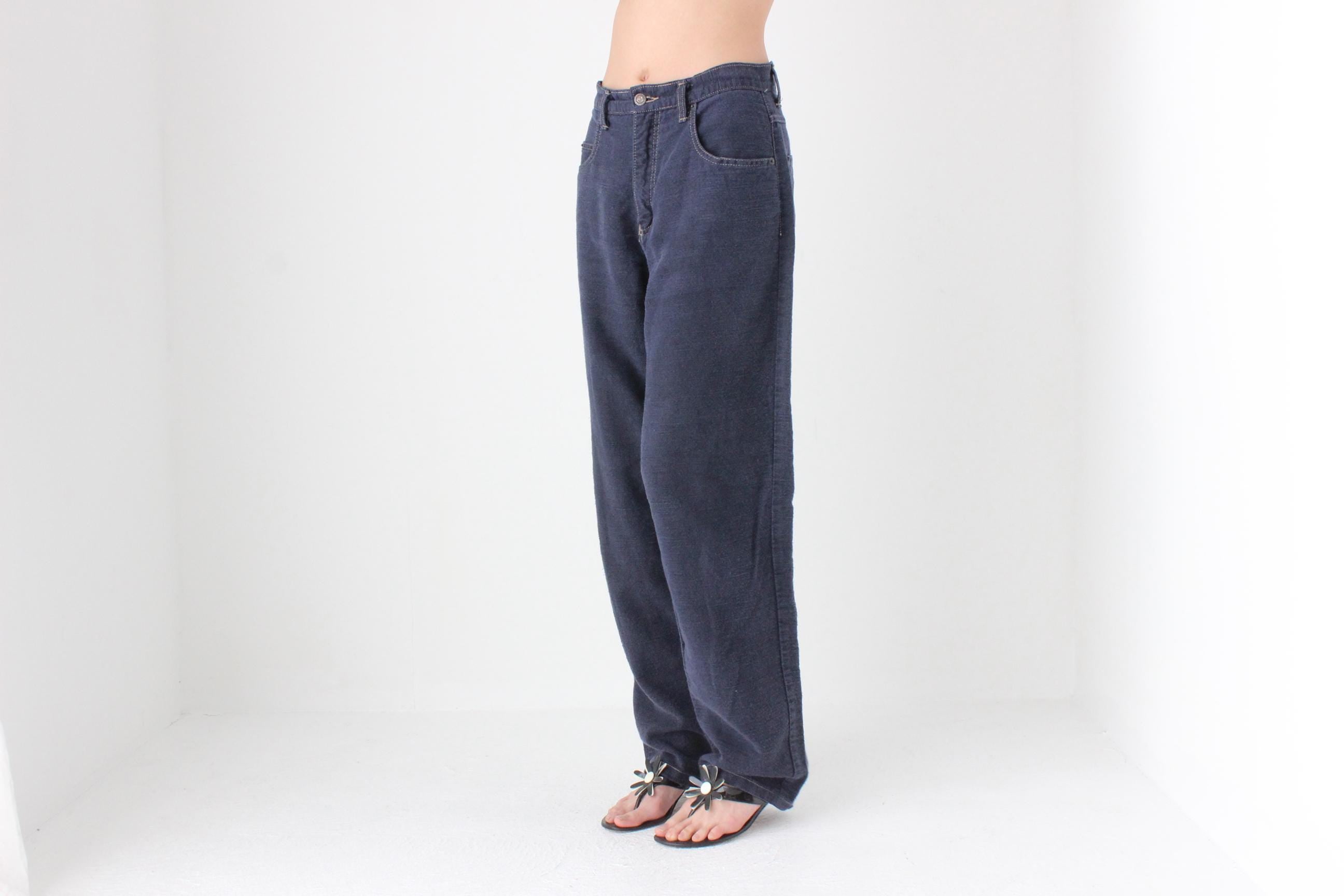 FUTURISM 90s Natural Ramie Relaxed Jeans