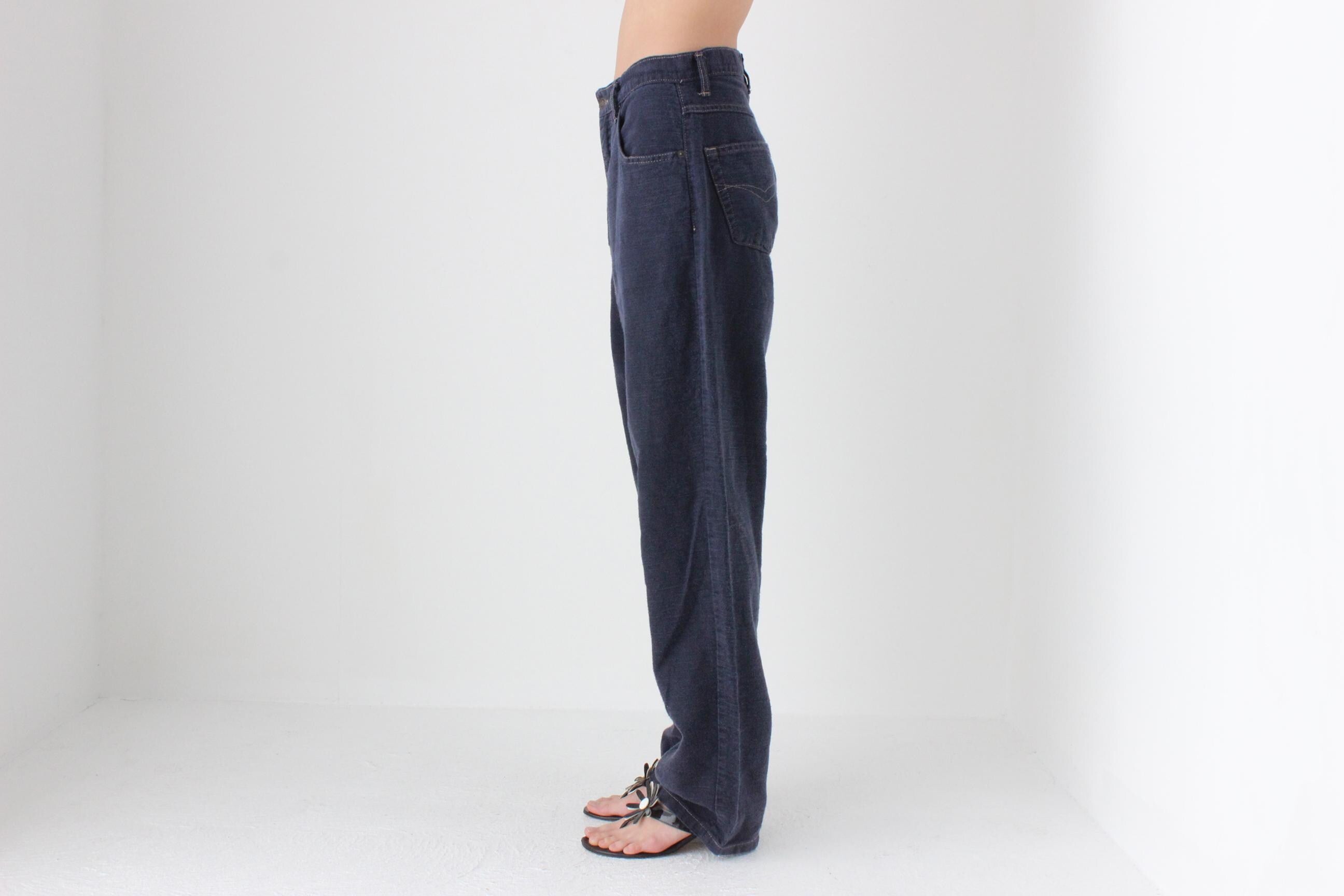 FUTURISM 90s Natural Ramie Relaxed Jeans