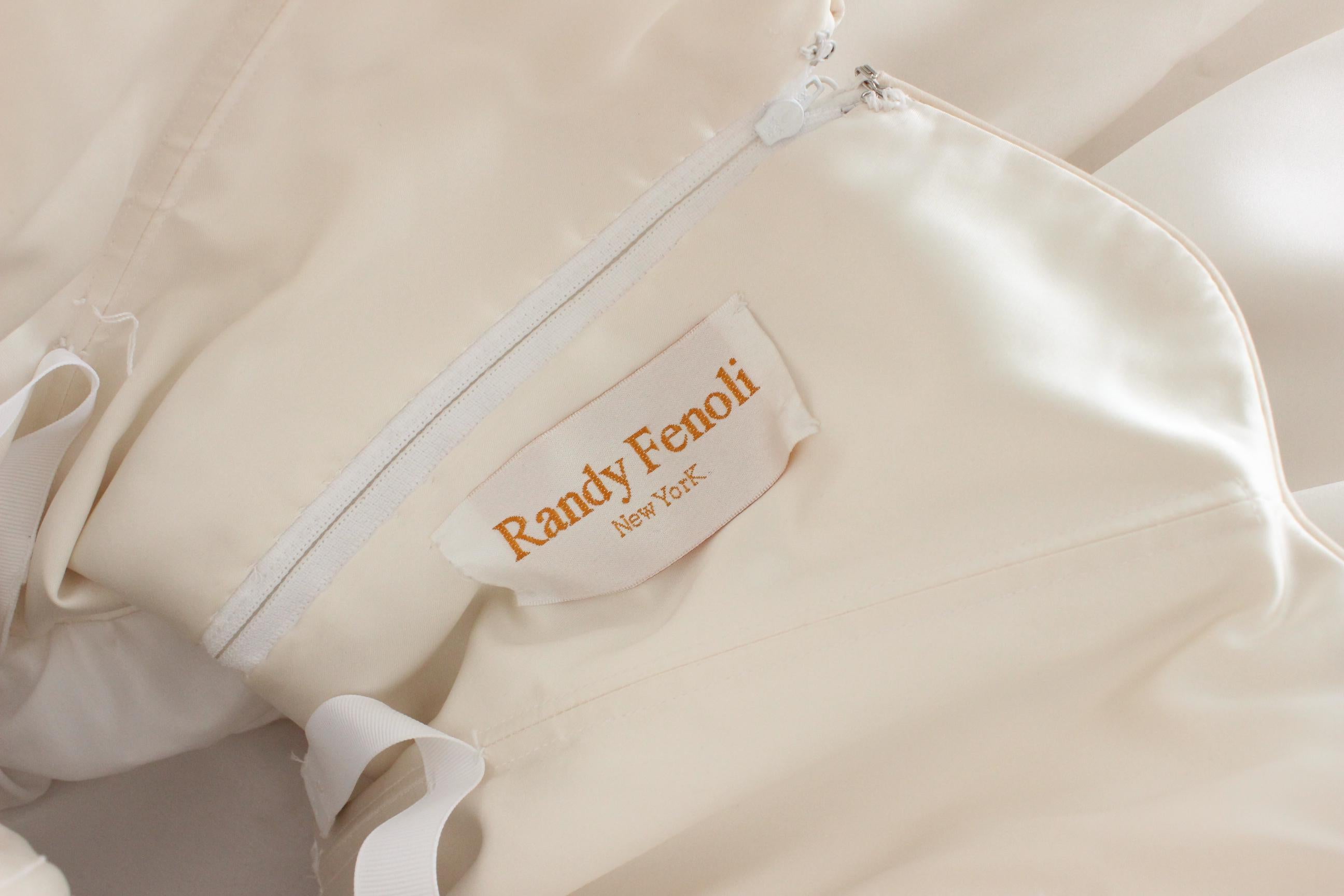 2000s Randy Fenoli New York Strapless Basque Waist Wedding Ballgown