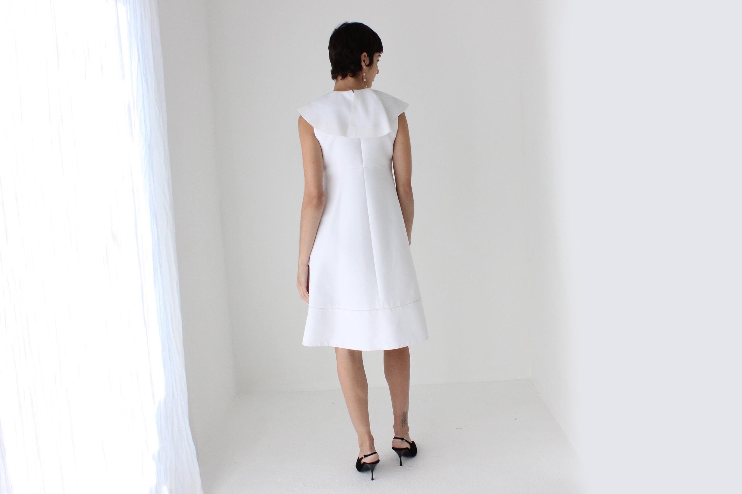 Spring 2013 Chloé Sculptural A Line Lantern Dress w/ Ruffle Collar