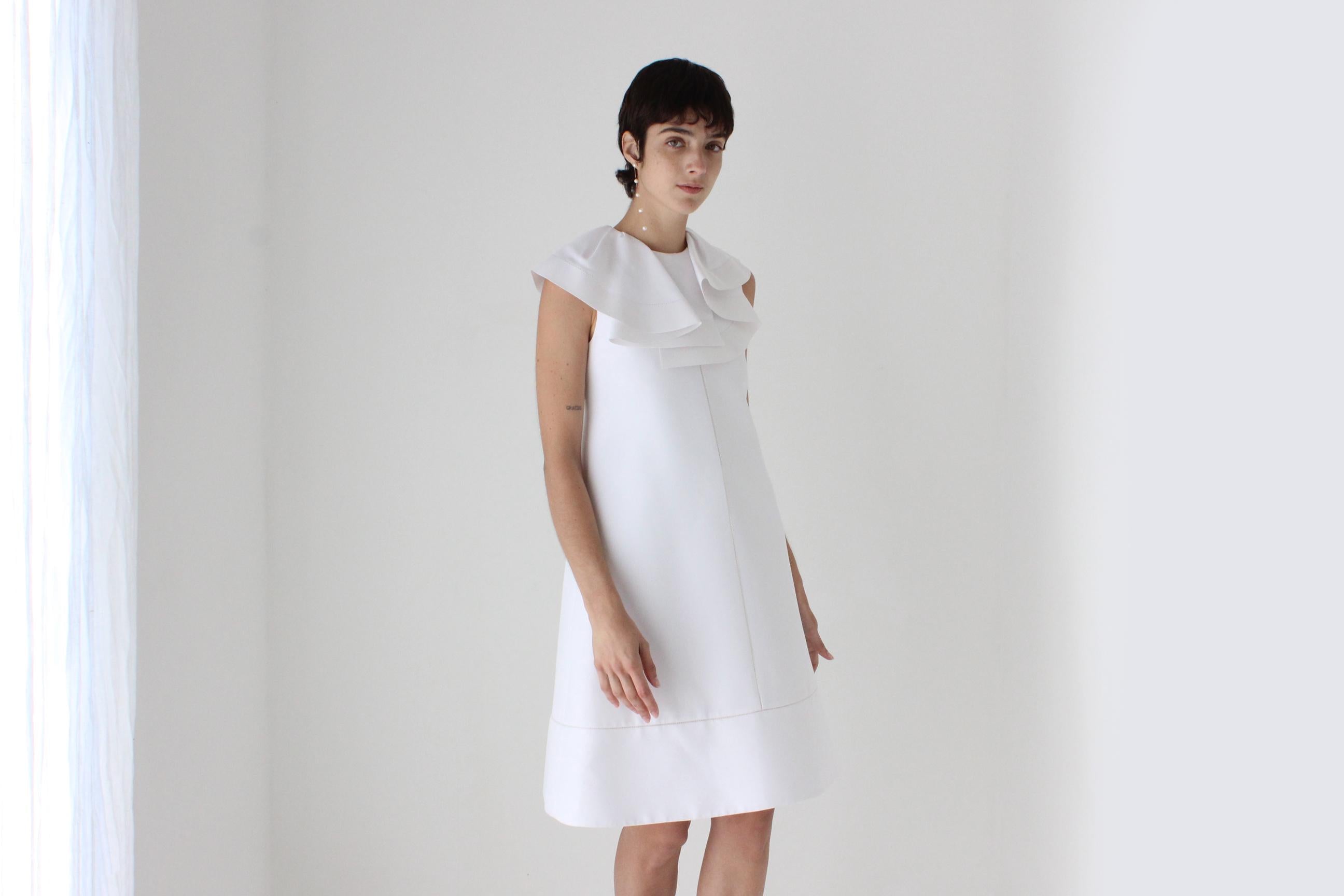 Spring 2013 Chloé Sculptural A Line Lantern Dress w/ Ruffle Collar