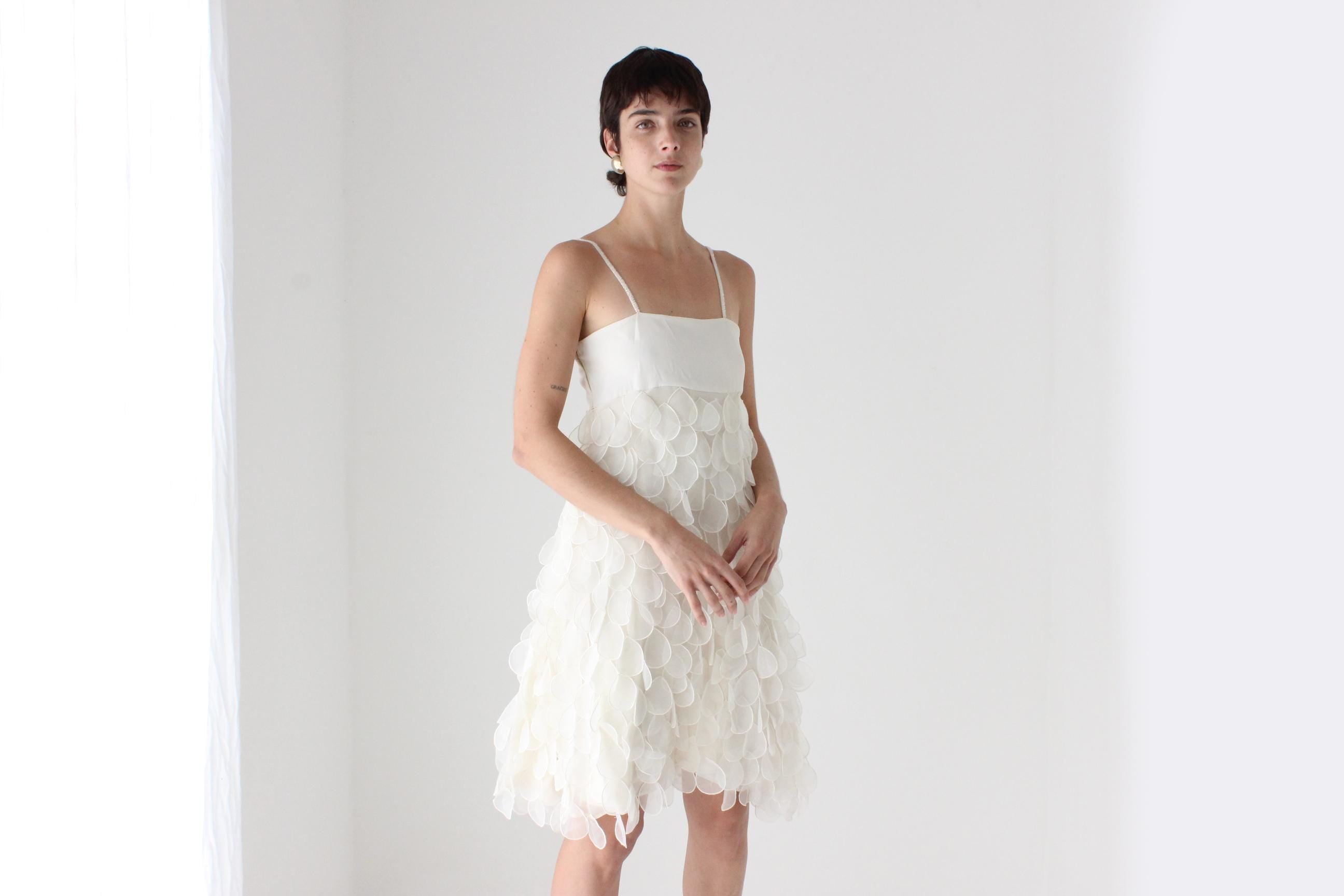 Dreamy 60s 3D Petal Empire Waist Cocktail Dress