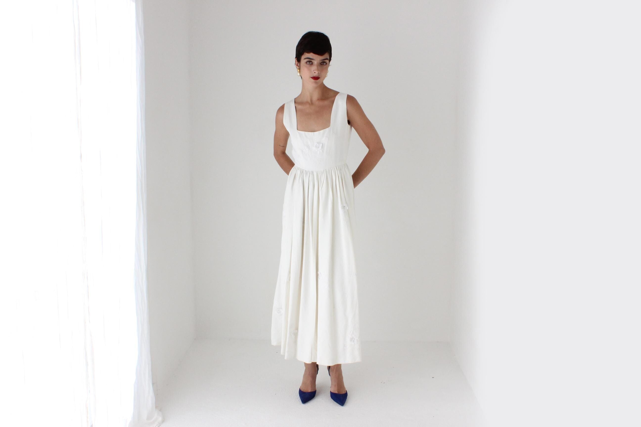 REVERSIBLE 60s Acetate Dress w/ Tails Detail