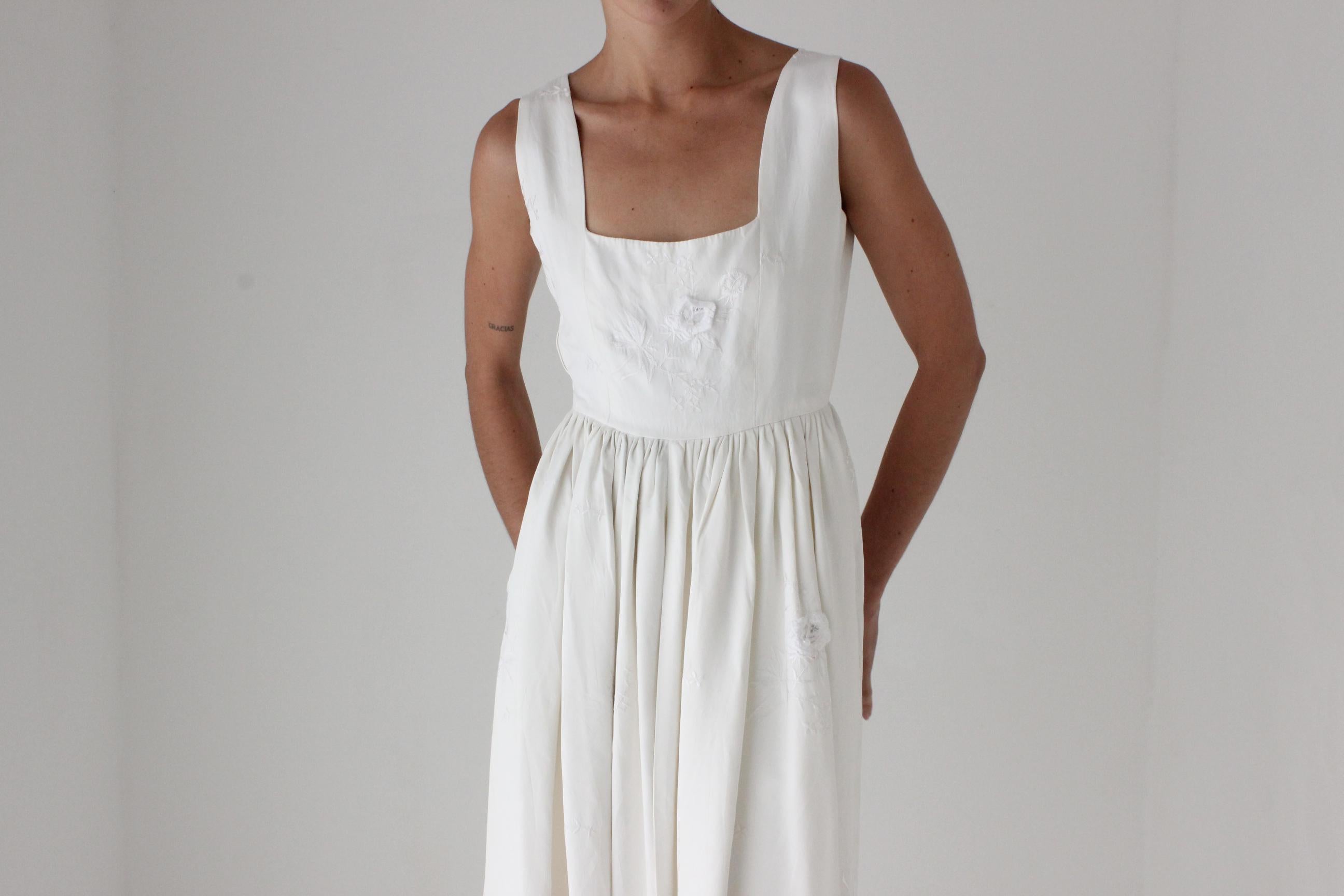 REVERSIBLE 60s Acetate Dress w/ Tails Detail