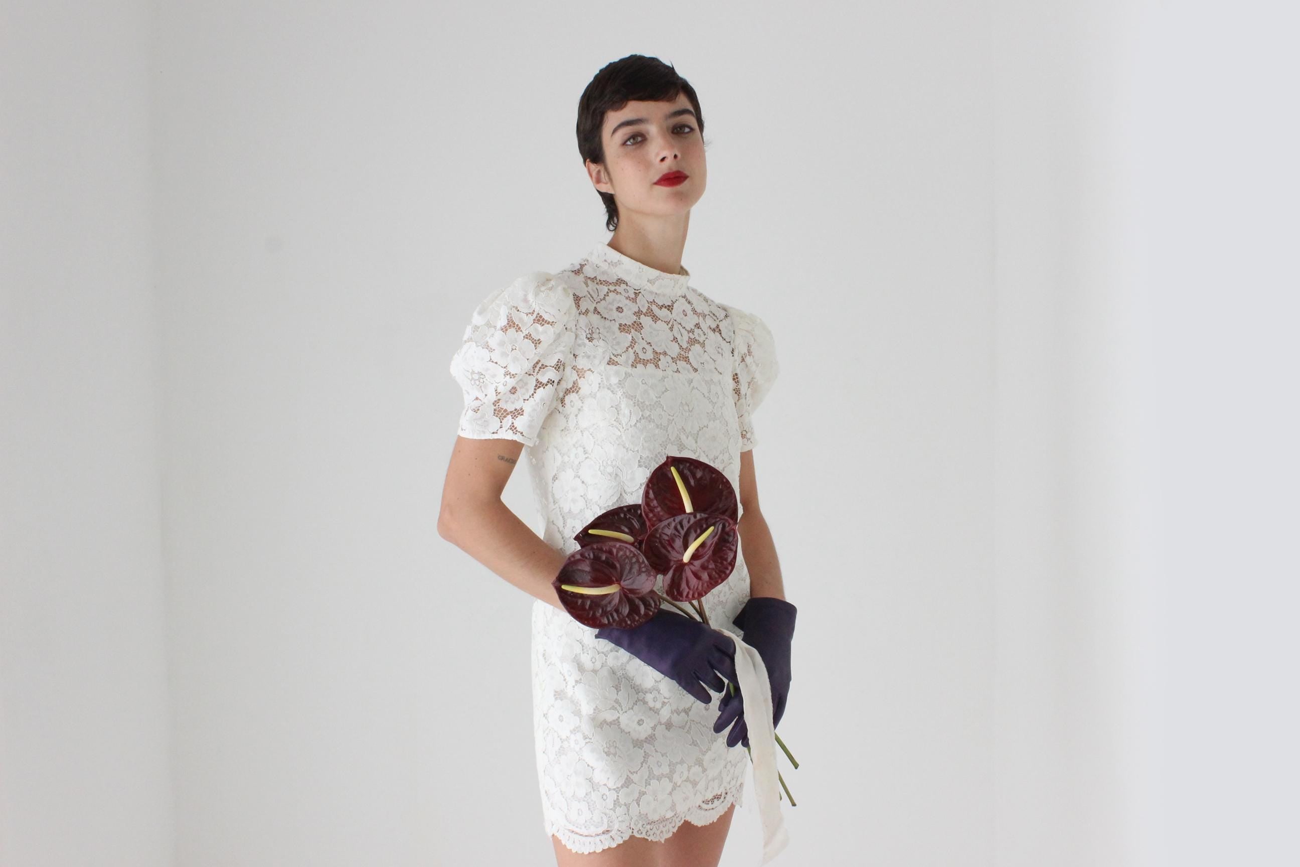 Marc Jacobs Scalloped Lace Puff Mini