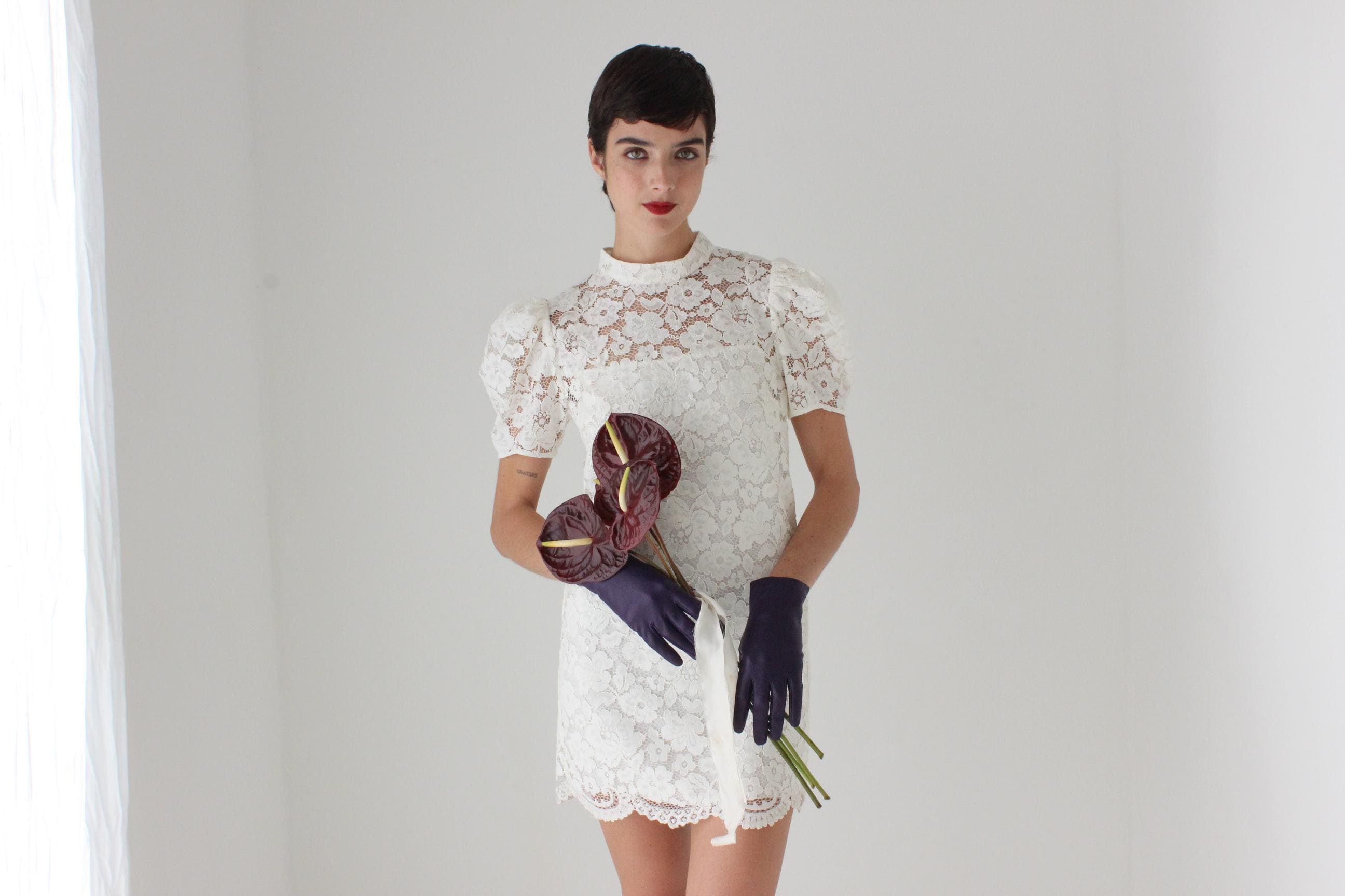Marc Jacobs Scalloped Lace Puff Mini