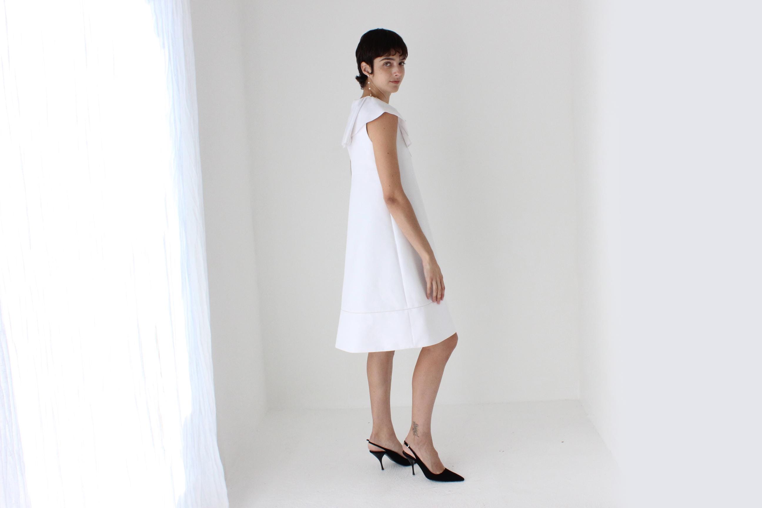 Spring 2013 Chloé Sculptural A Line Lantern Dress w/ Ruffle Collar