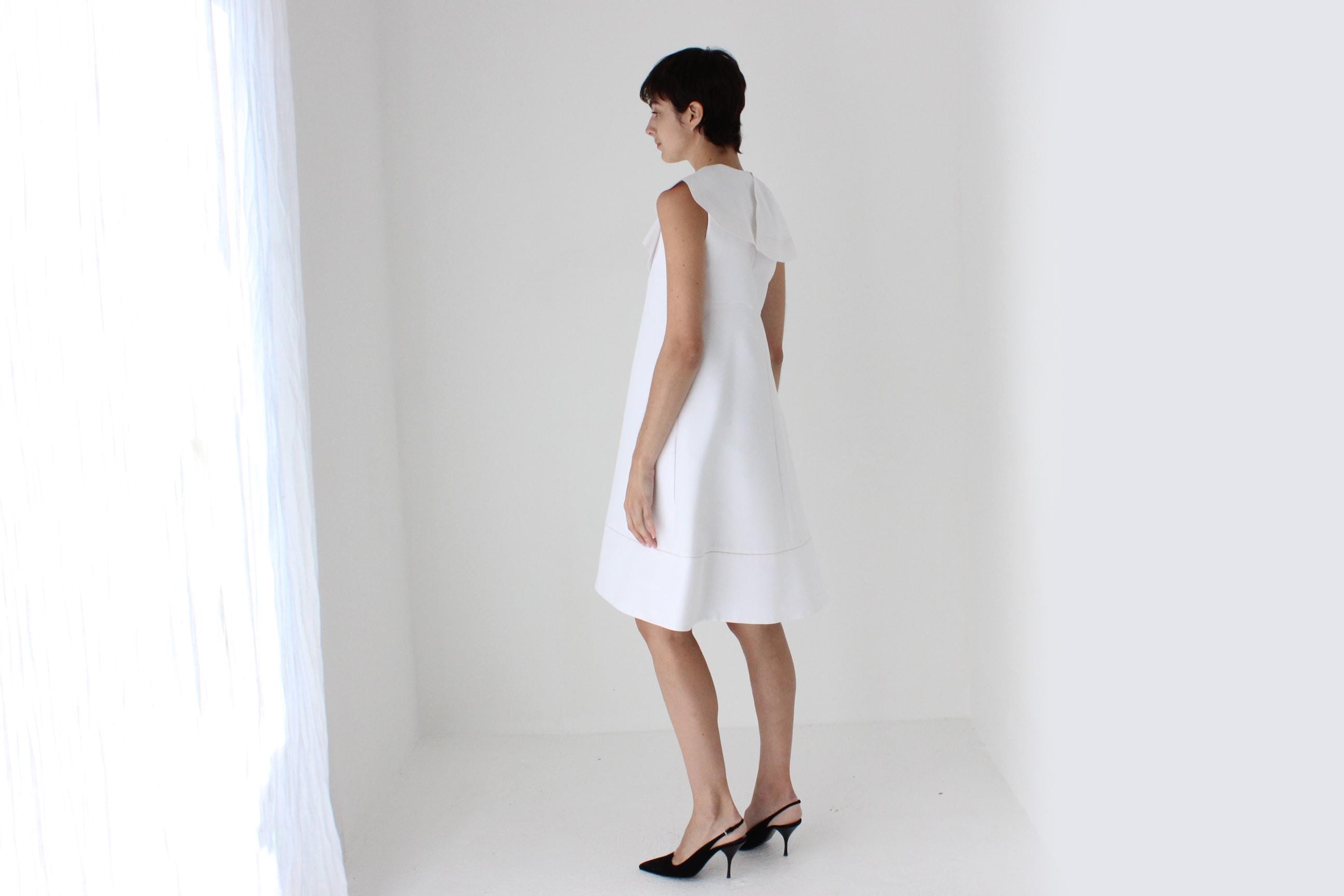 Spring 2013 Chloé Sculptural A Line Lantern Dress w/ Ruffle Collar