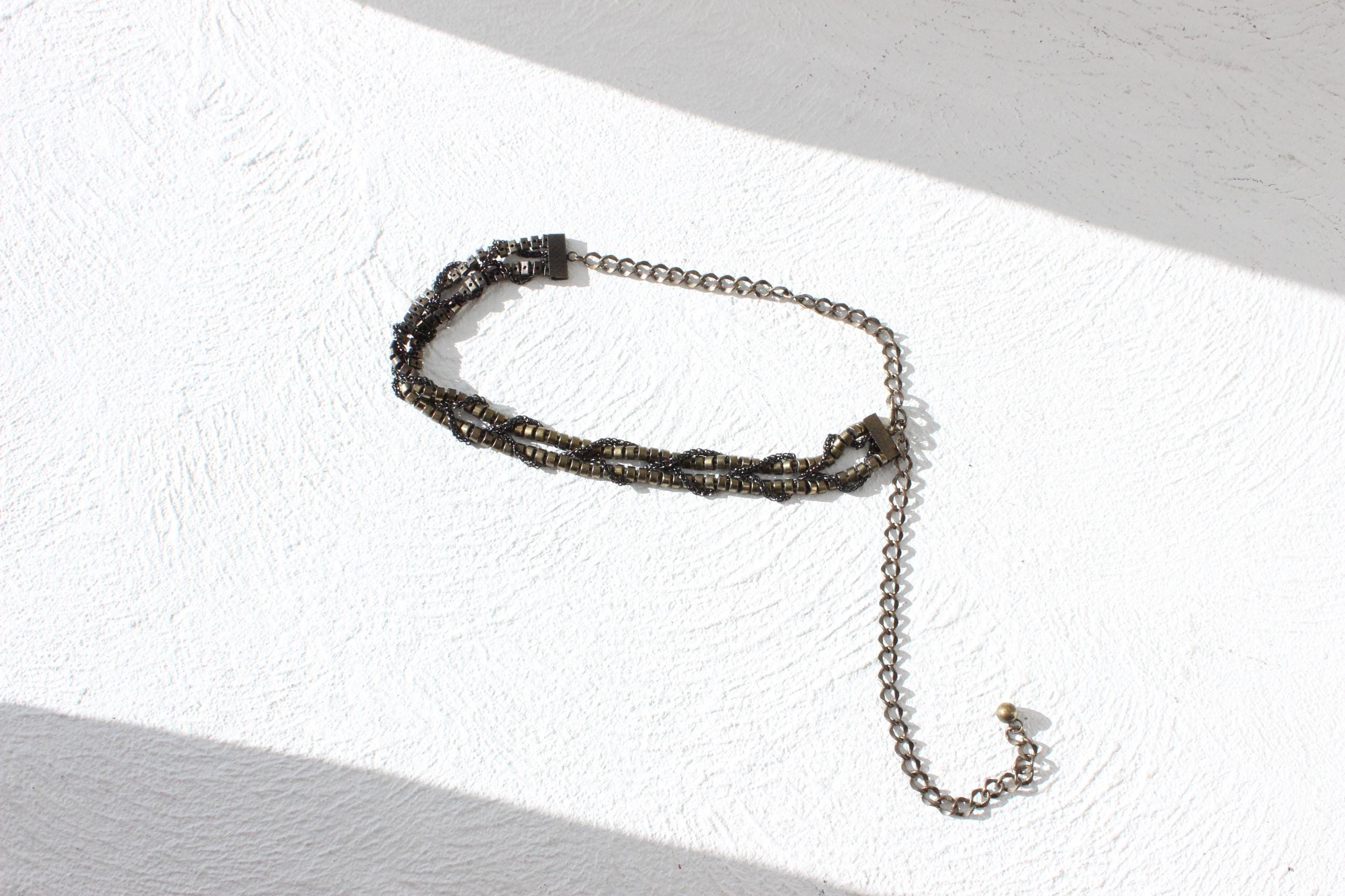 FUTURISM Y2K Industrial Metal Chain Belt