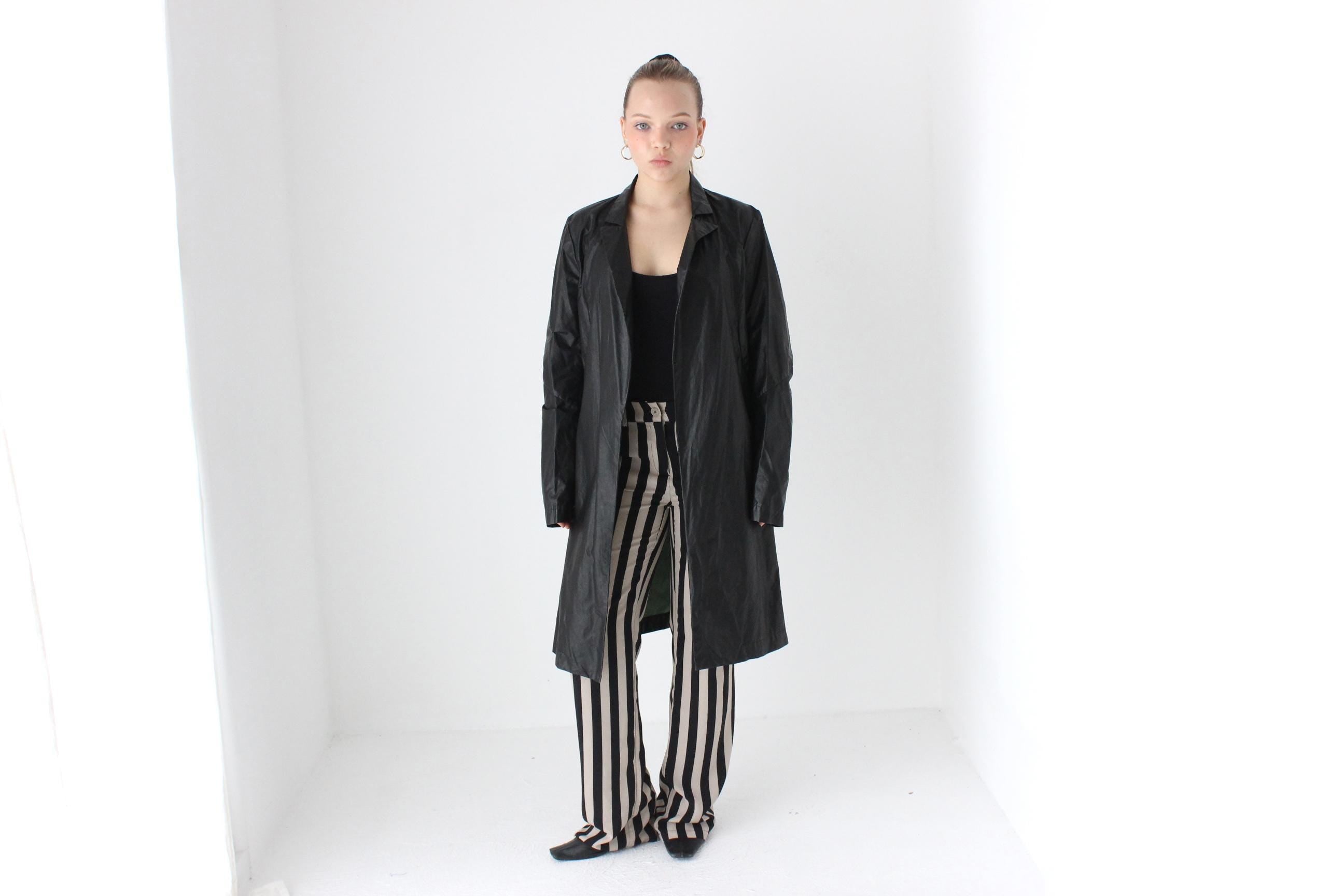 90s Nylon Water Resistant Trench Coat