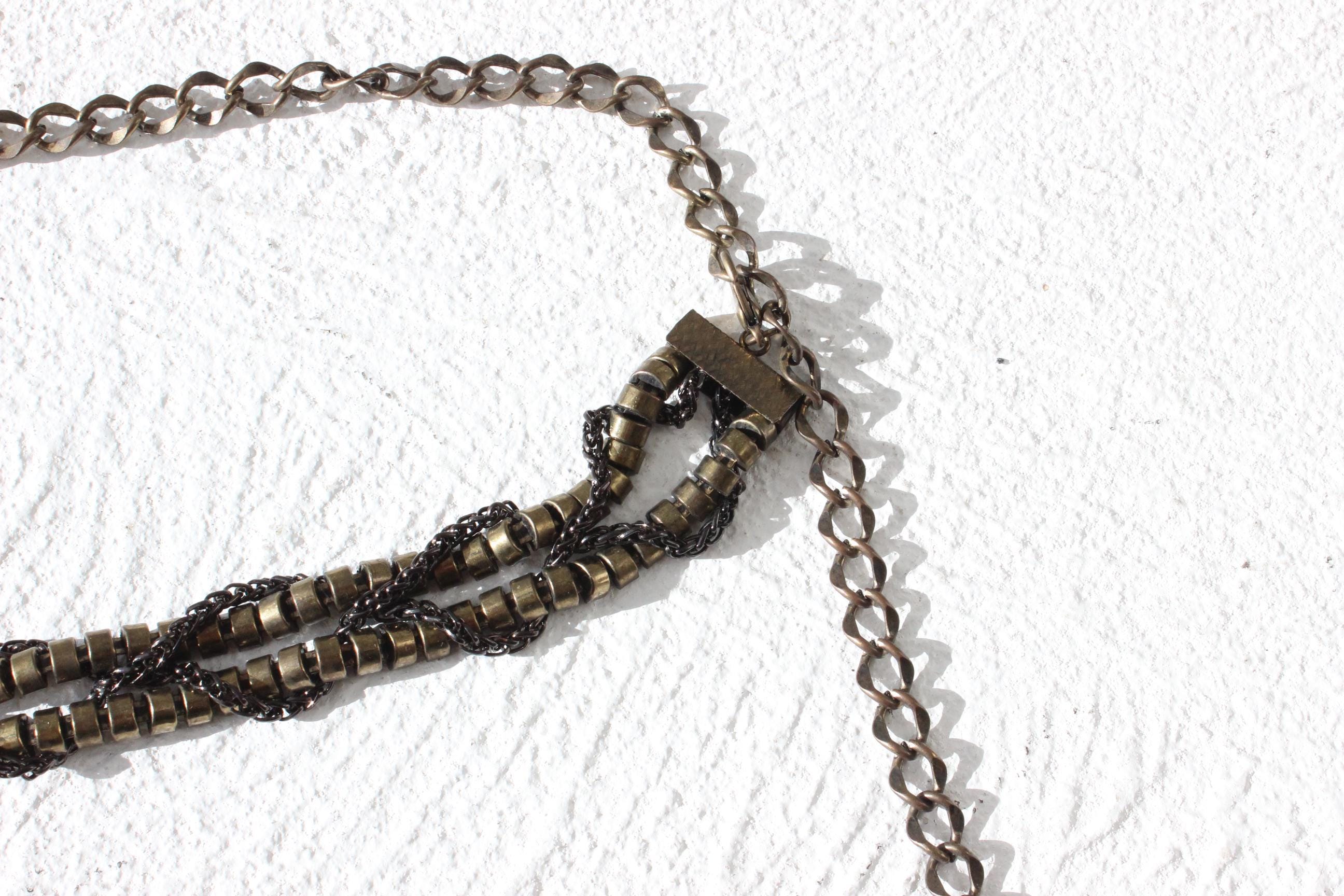 FUTURISM Y2K Industrial Metal Chain Belt