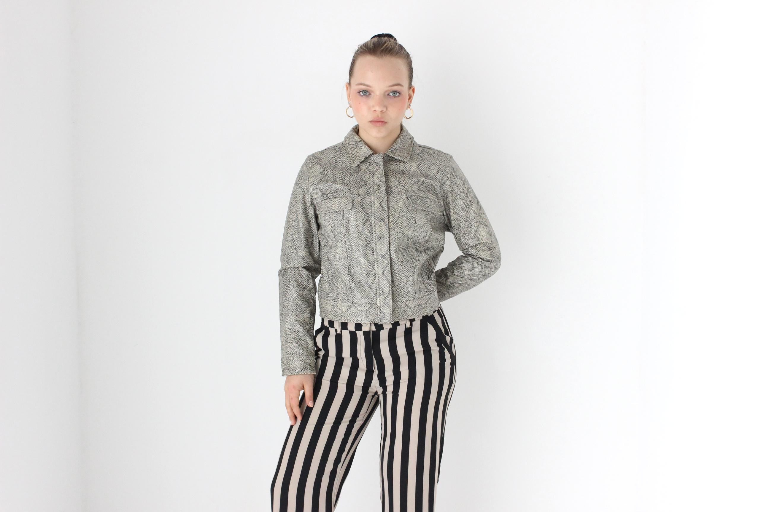 90s Spice Girls Era Vinyl Python PVC Bomber
