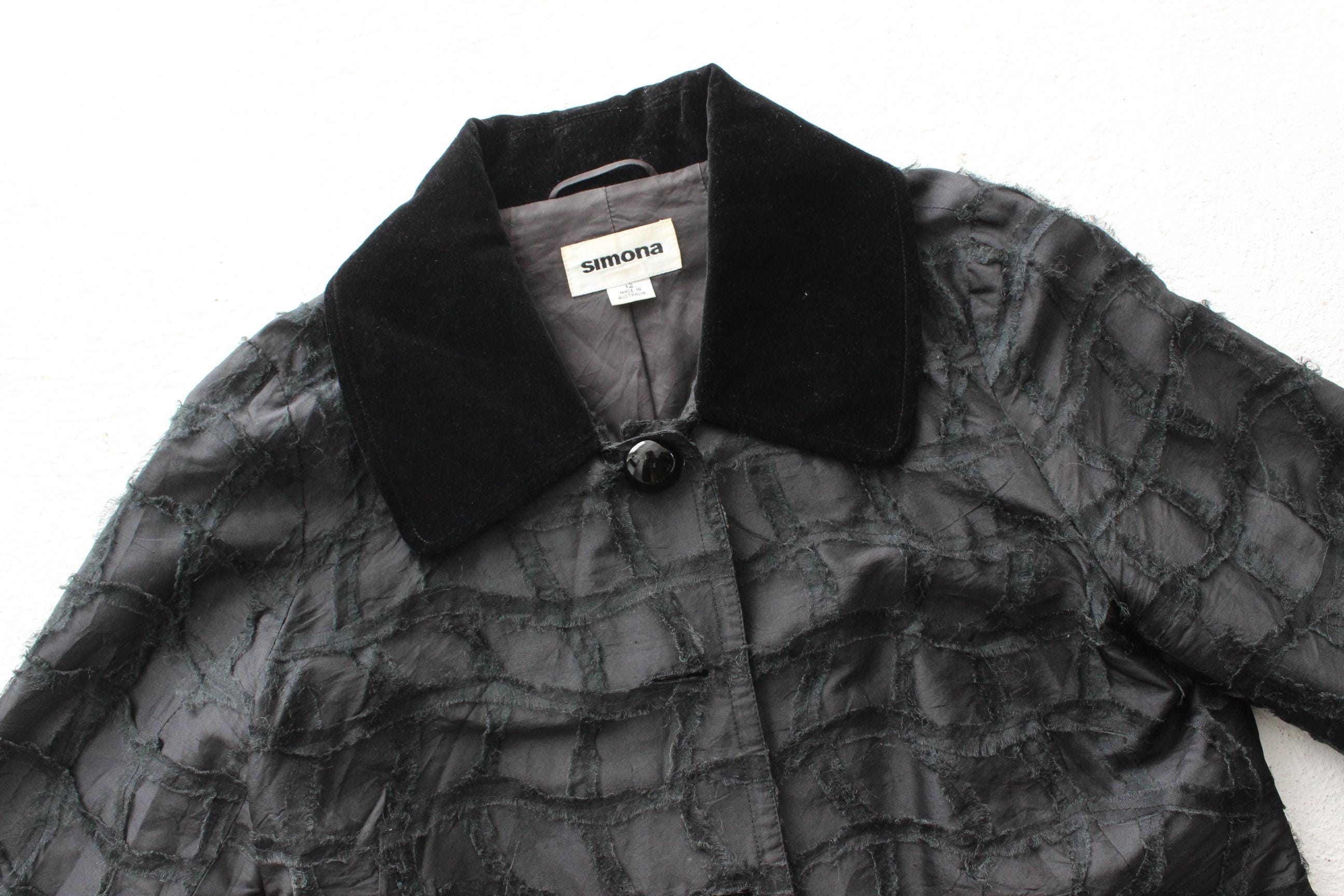 90s Textural Silk Cropped Button Up Jacket