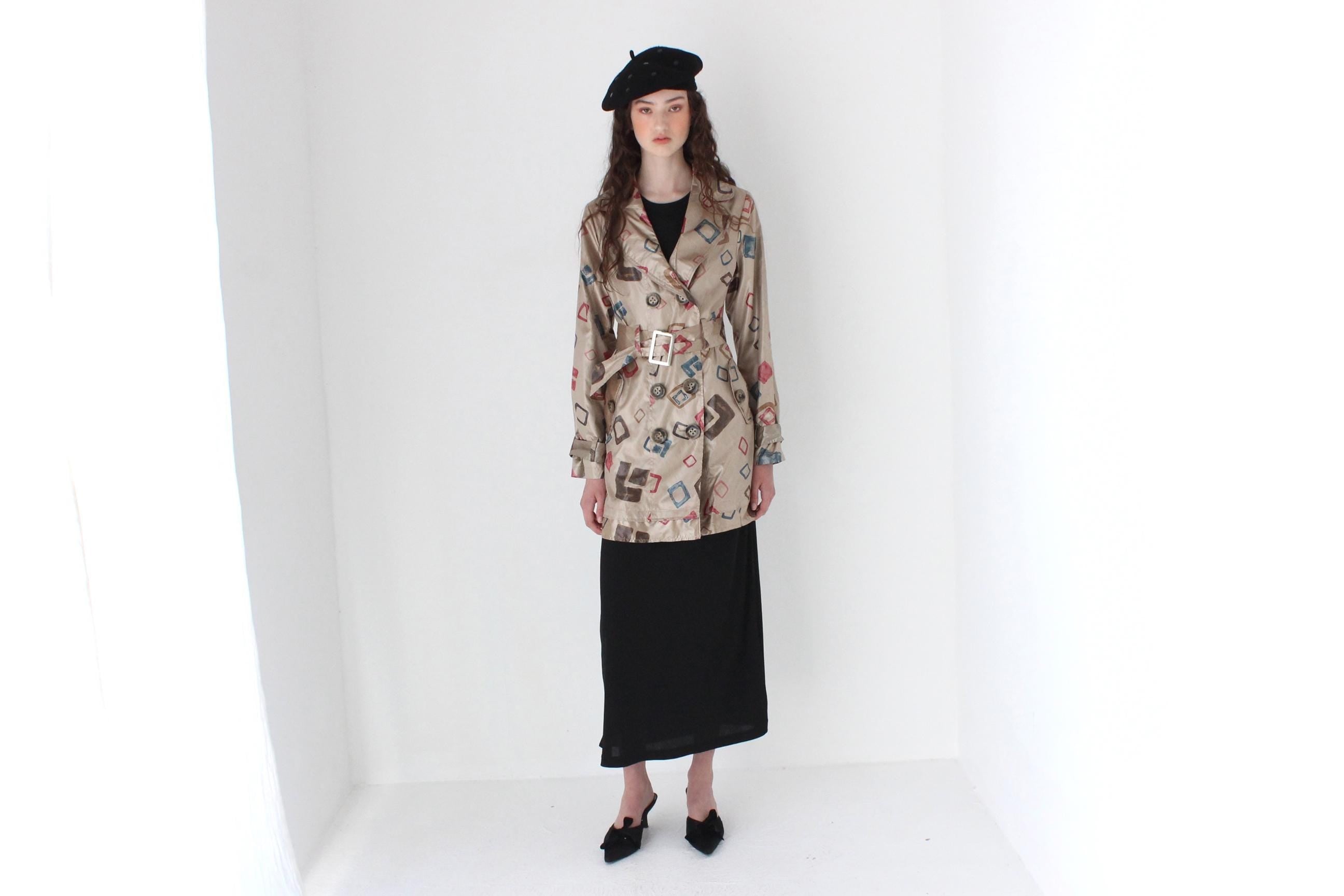 FRENCH COLLECTION 90s Printed Vinyl Coat