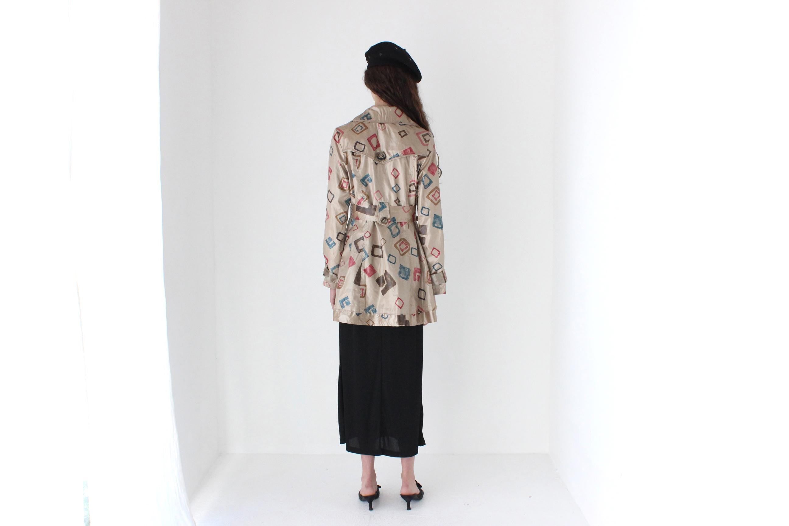 FRENCH COLLECTION 90s Printed Vinyl Coat