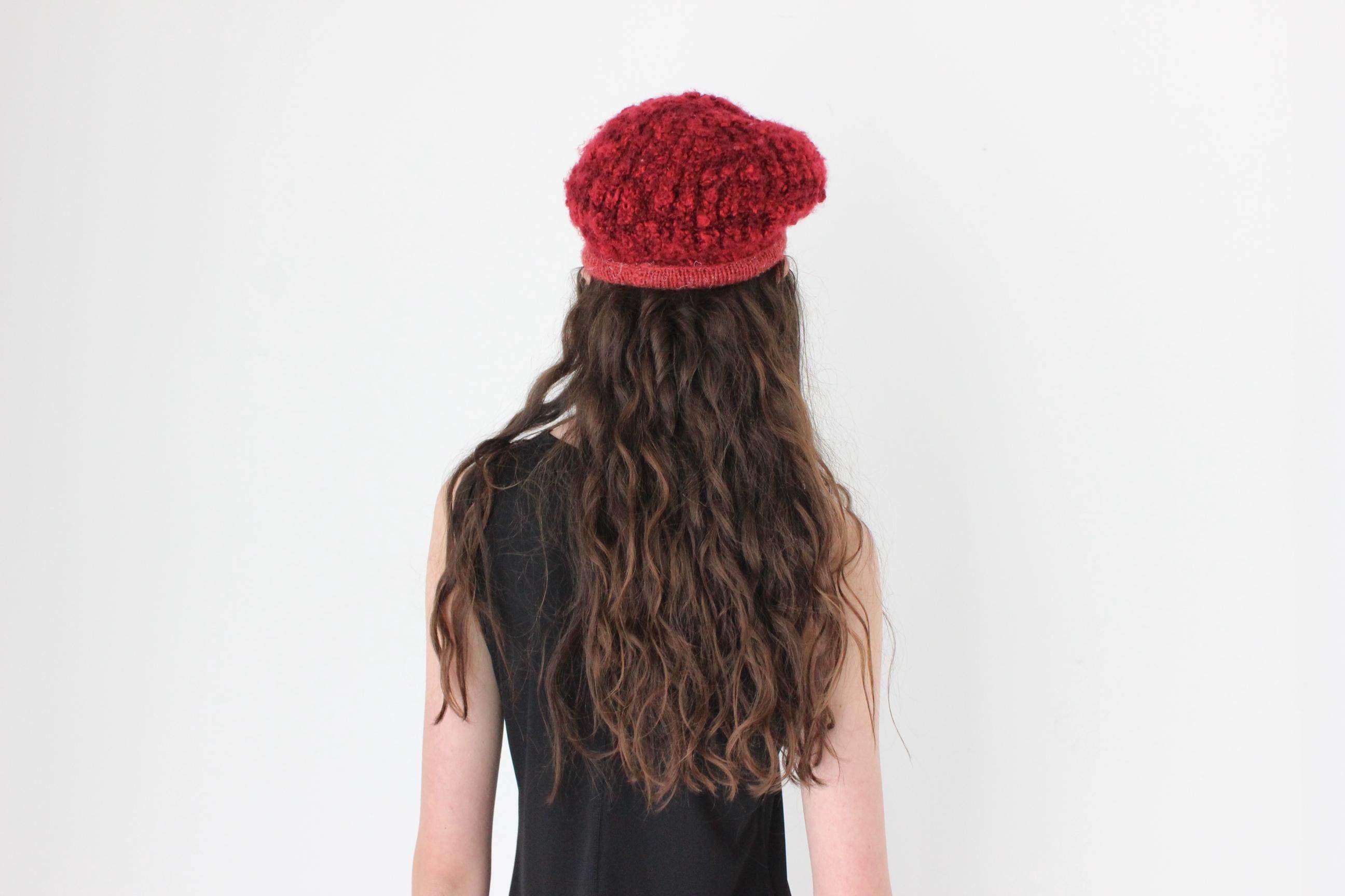 FRENCH COLLECTION 90s Hand Knit Slouchy Parisian Beret