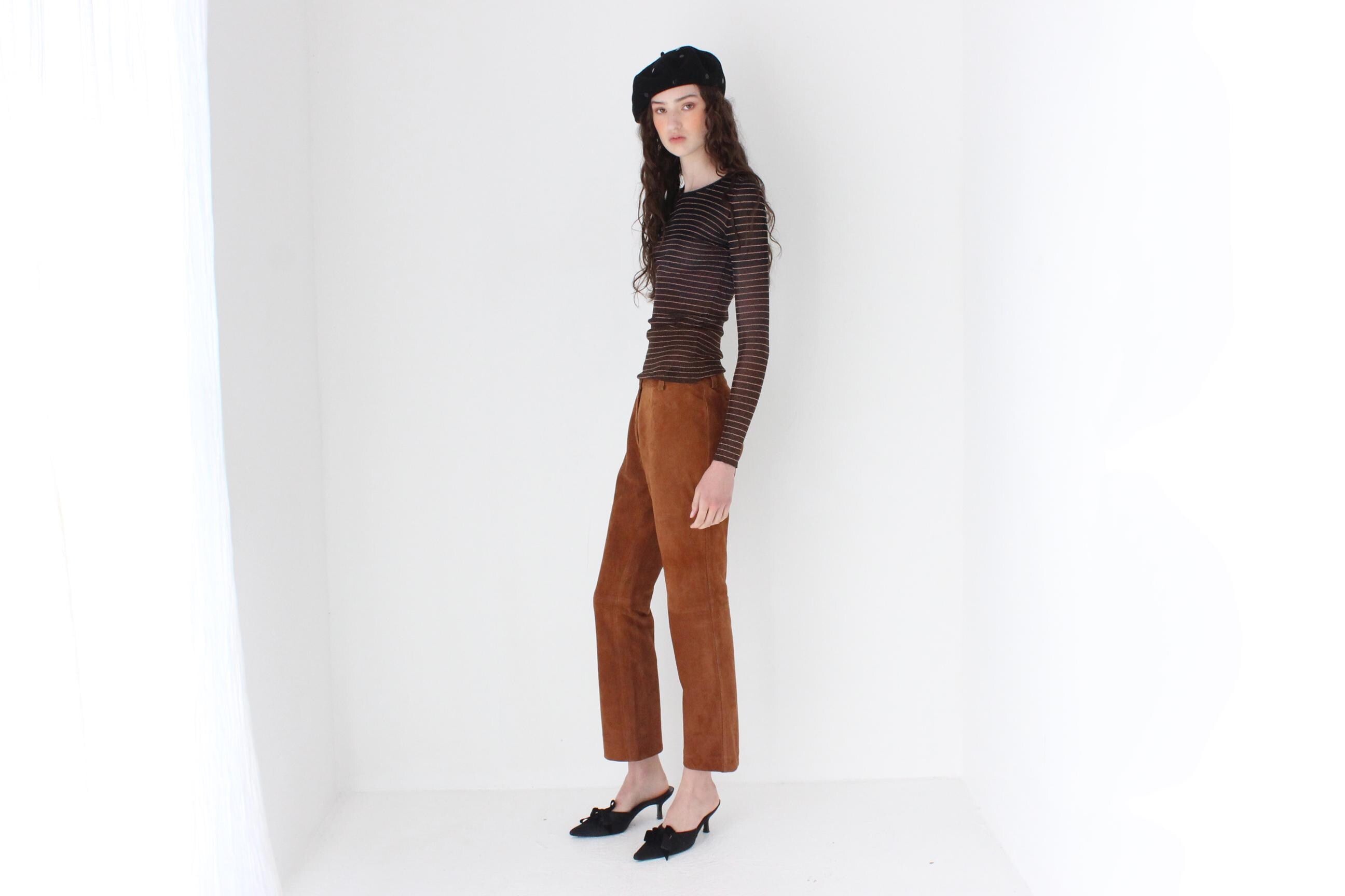 FRENCH COLLECTION 90s Moschino Genuine Suede Beatnik Trousers