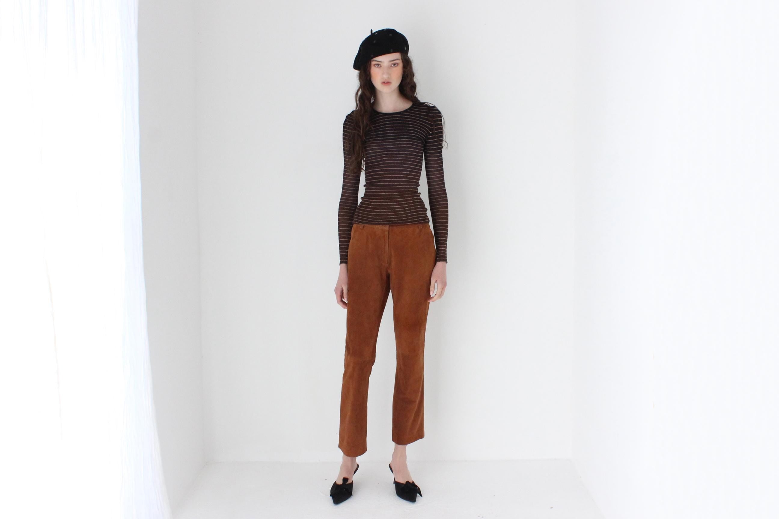 FRENCH COLLECTION 90s Moschino Genuine Suede Beatnik Trousers