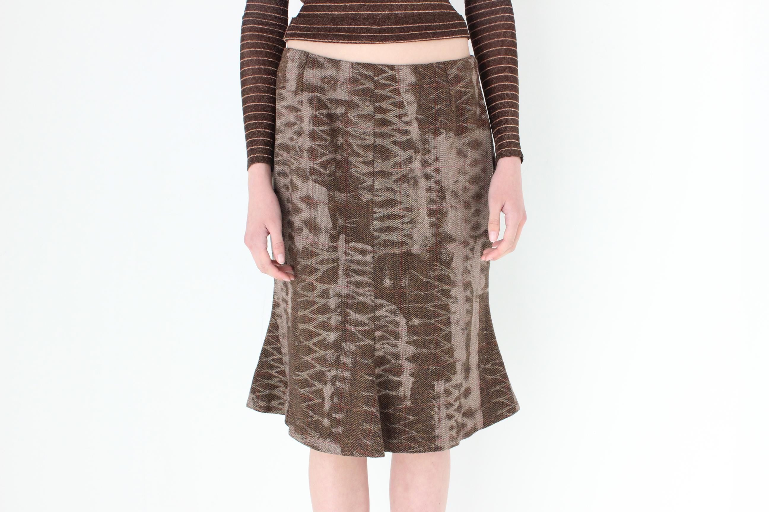 FRENCH COLLECTION 90s Christian Lacroix Abstract Woven Skirt